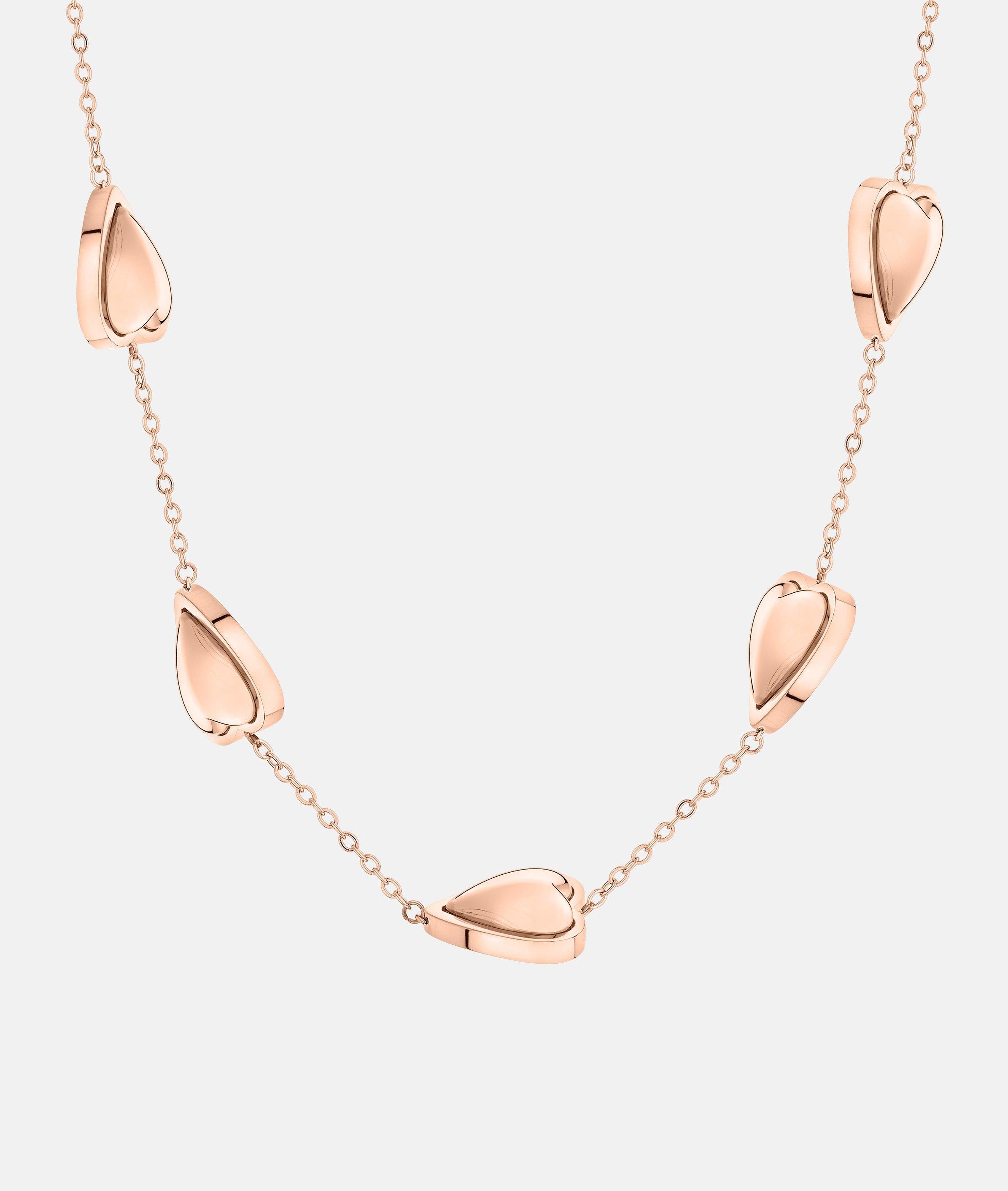 Halskette in rosé, gold, silber & gold