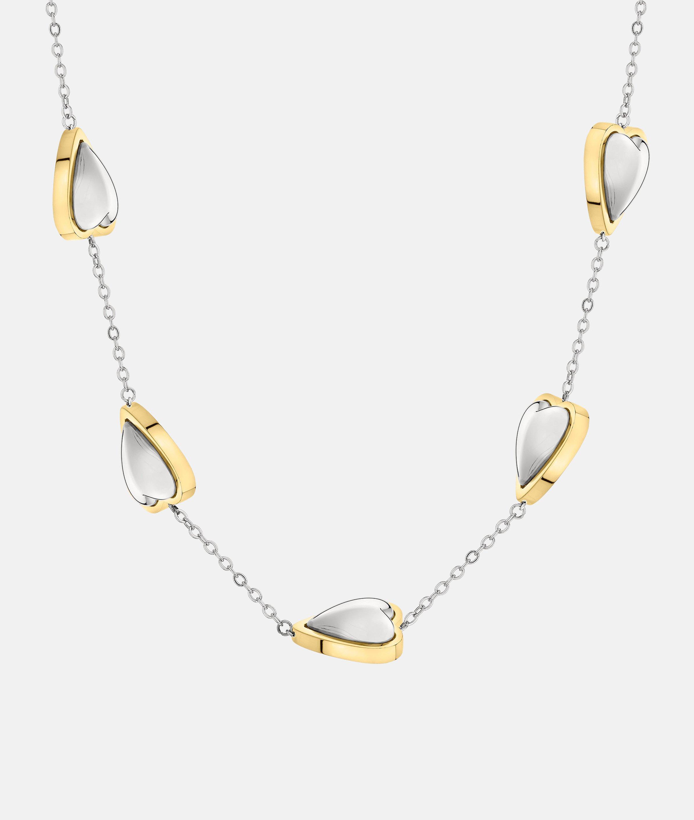 Halskette in gold, rosé, gold & silber