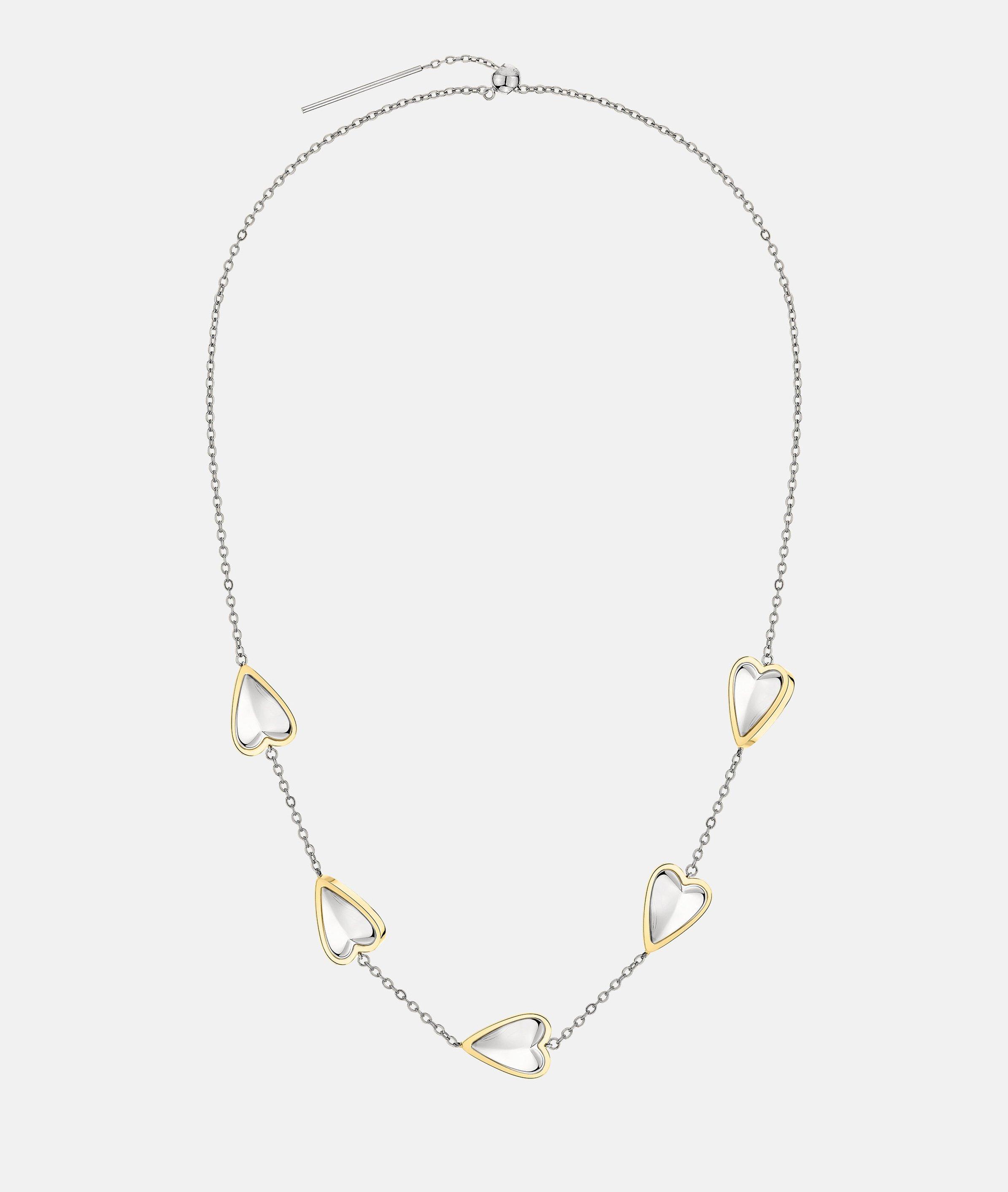 Halskette in gold, rosé, gold & silber