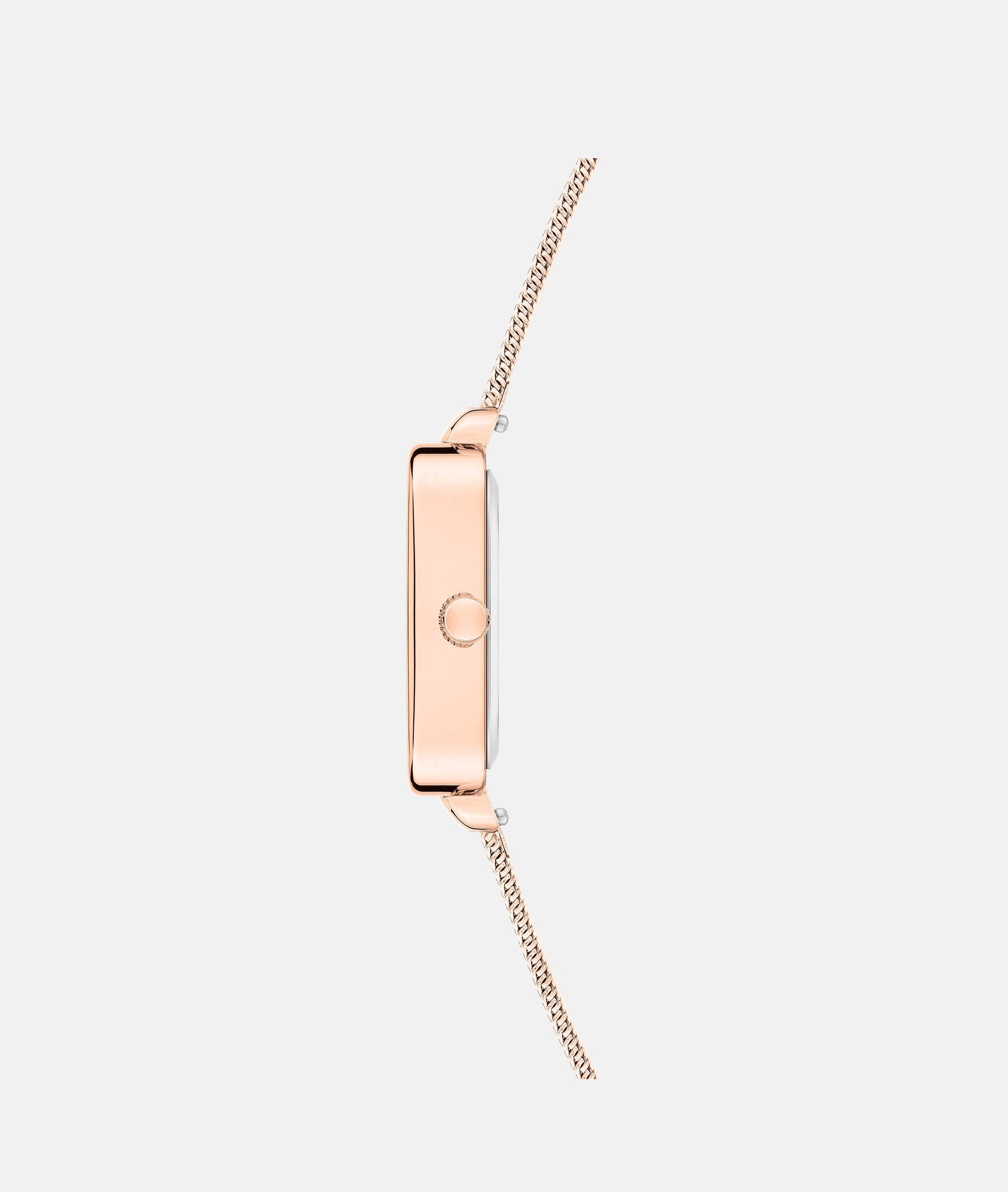 Uhr in rosé, silber & gold