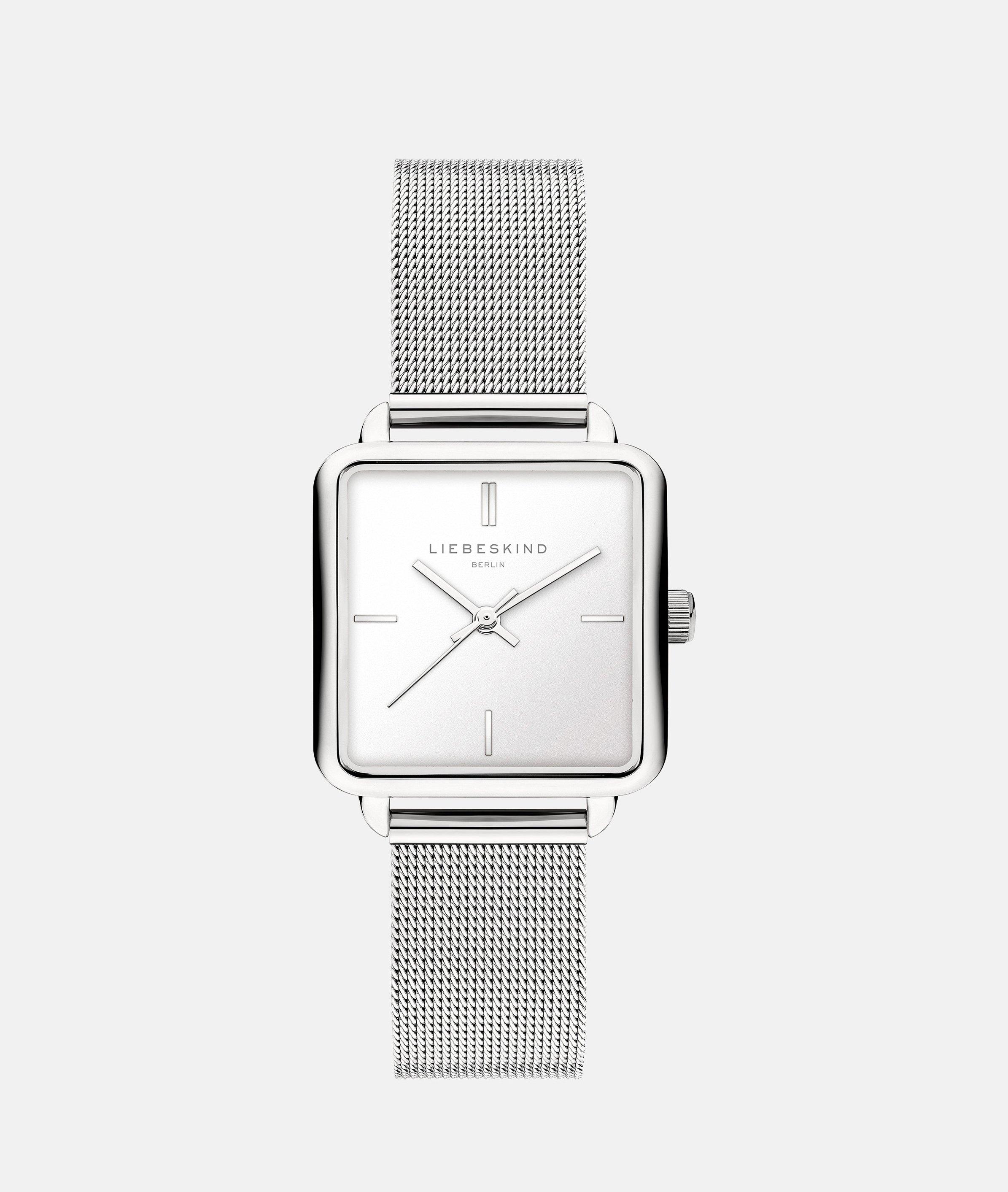 Uhr in silber, rosé & gold