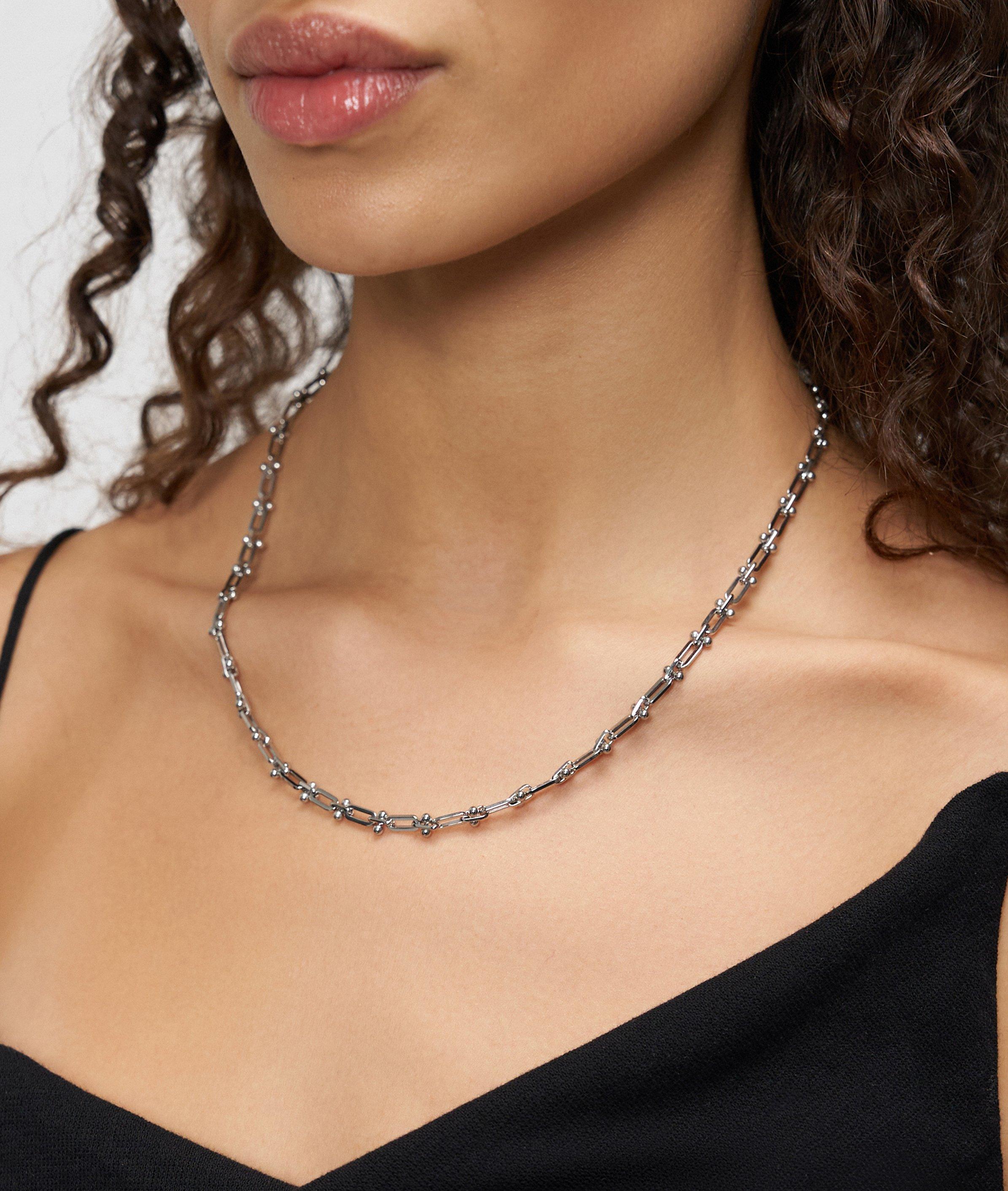 Halskette in silber & gold