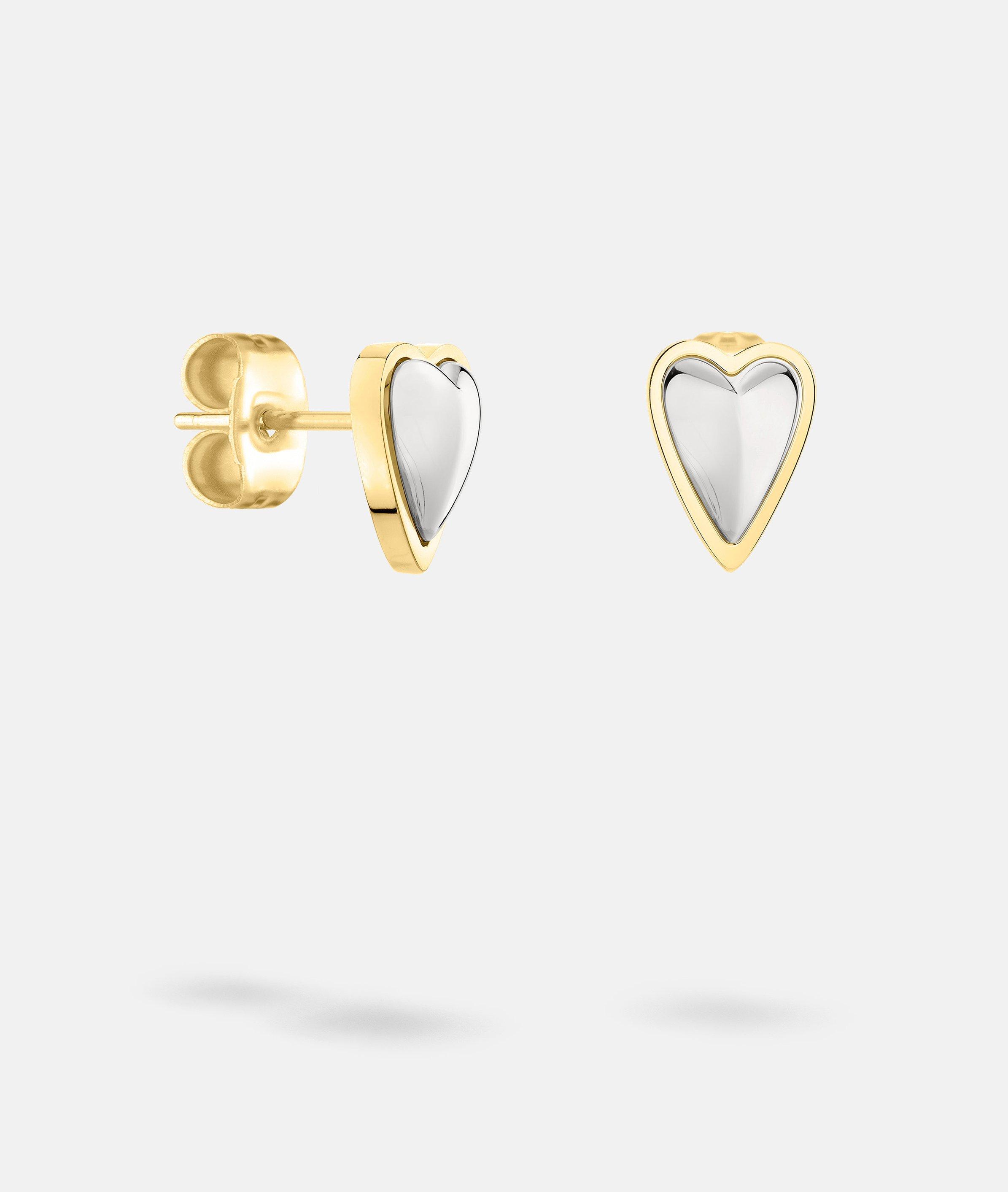 Ohrstecker in gold, rosé, gold & silber