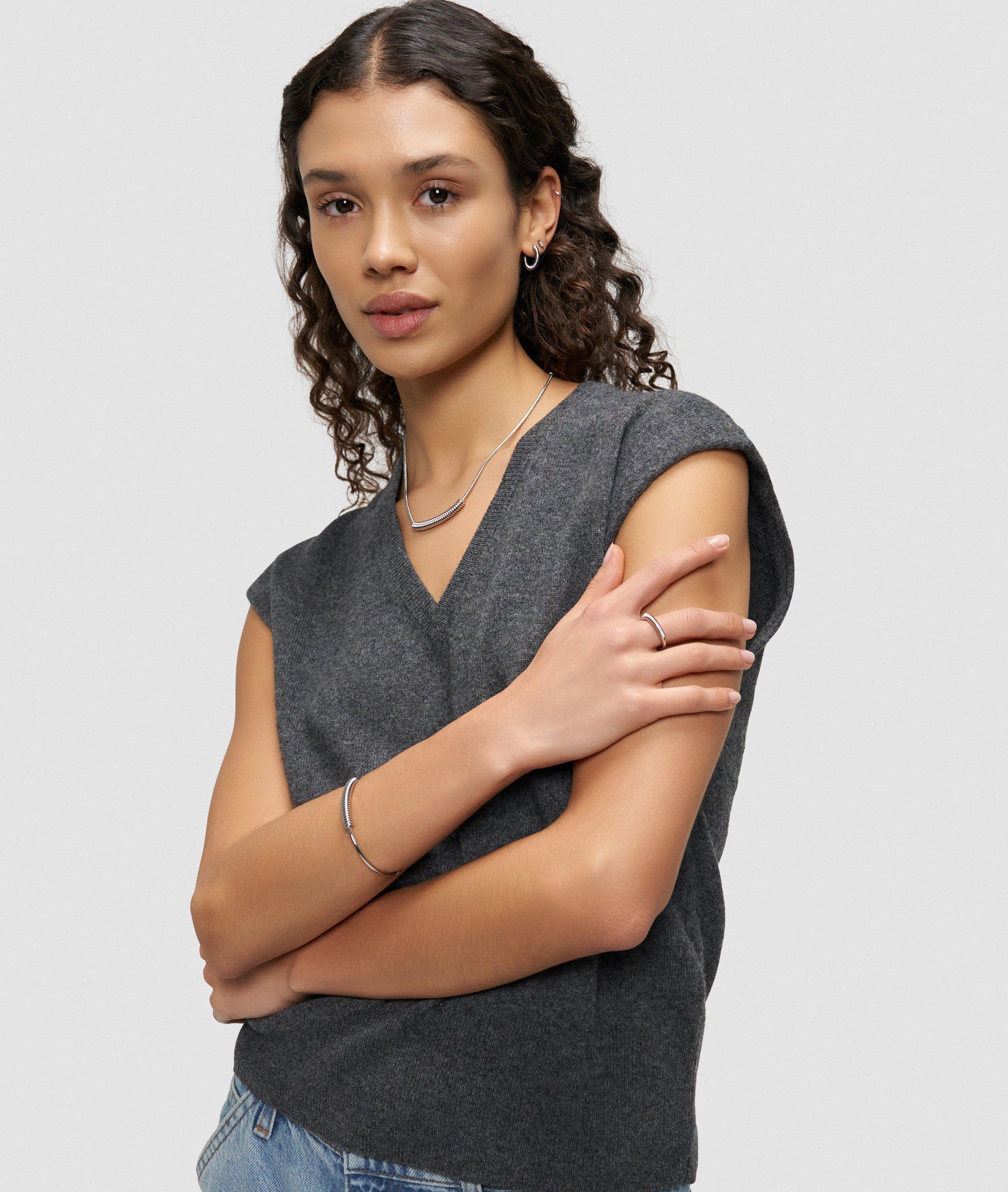 Armreif in silber, gold & schwarz