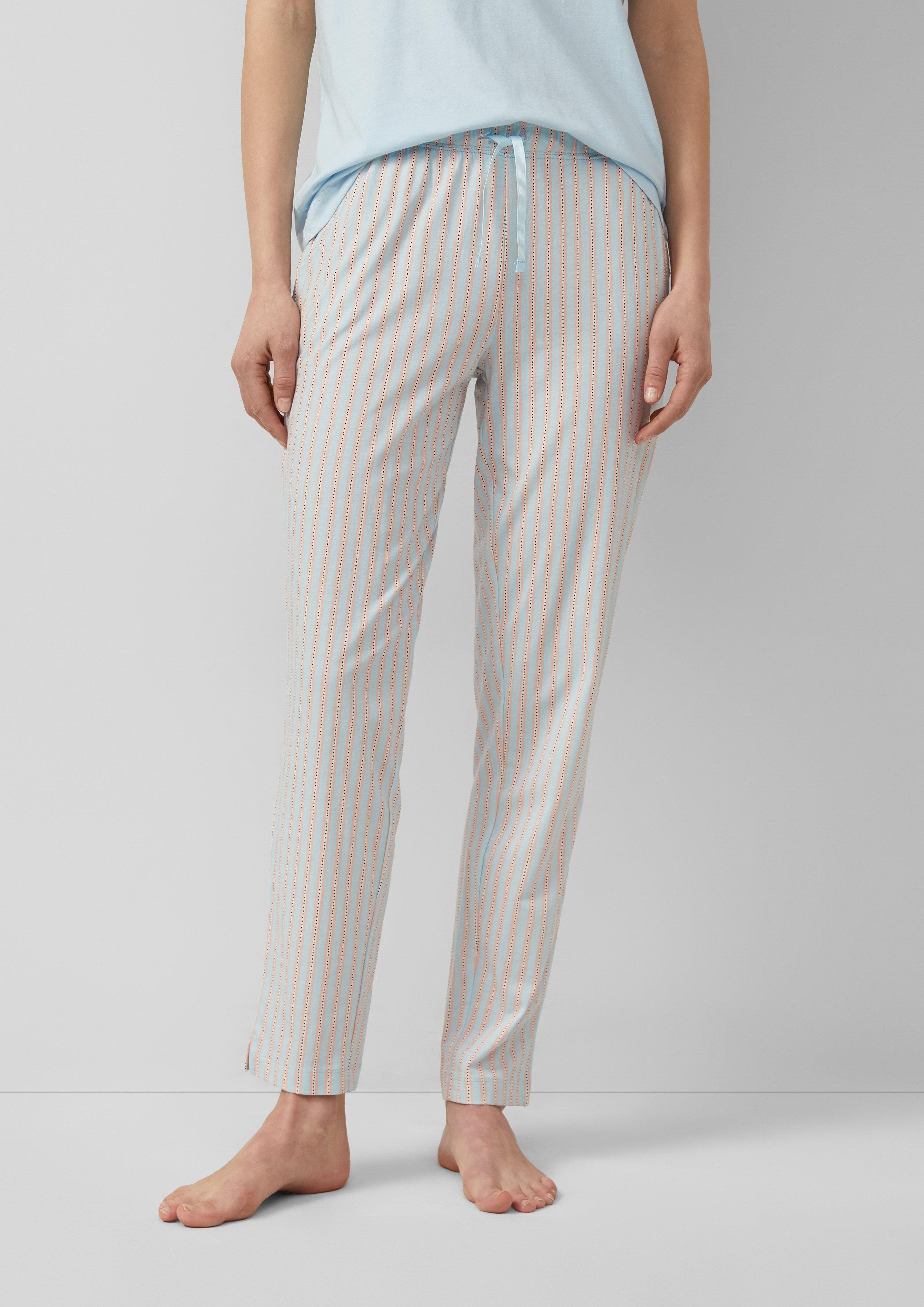 Thumbnail - Pyjama-Hose im Slim Fit mit All-over-Print