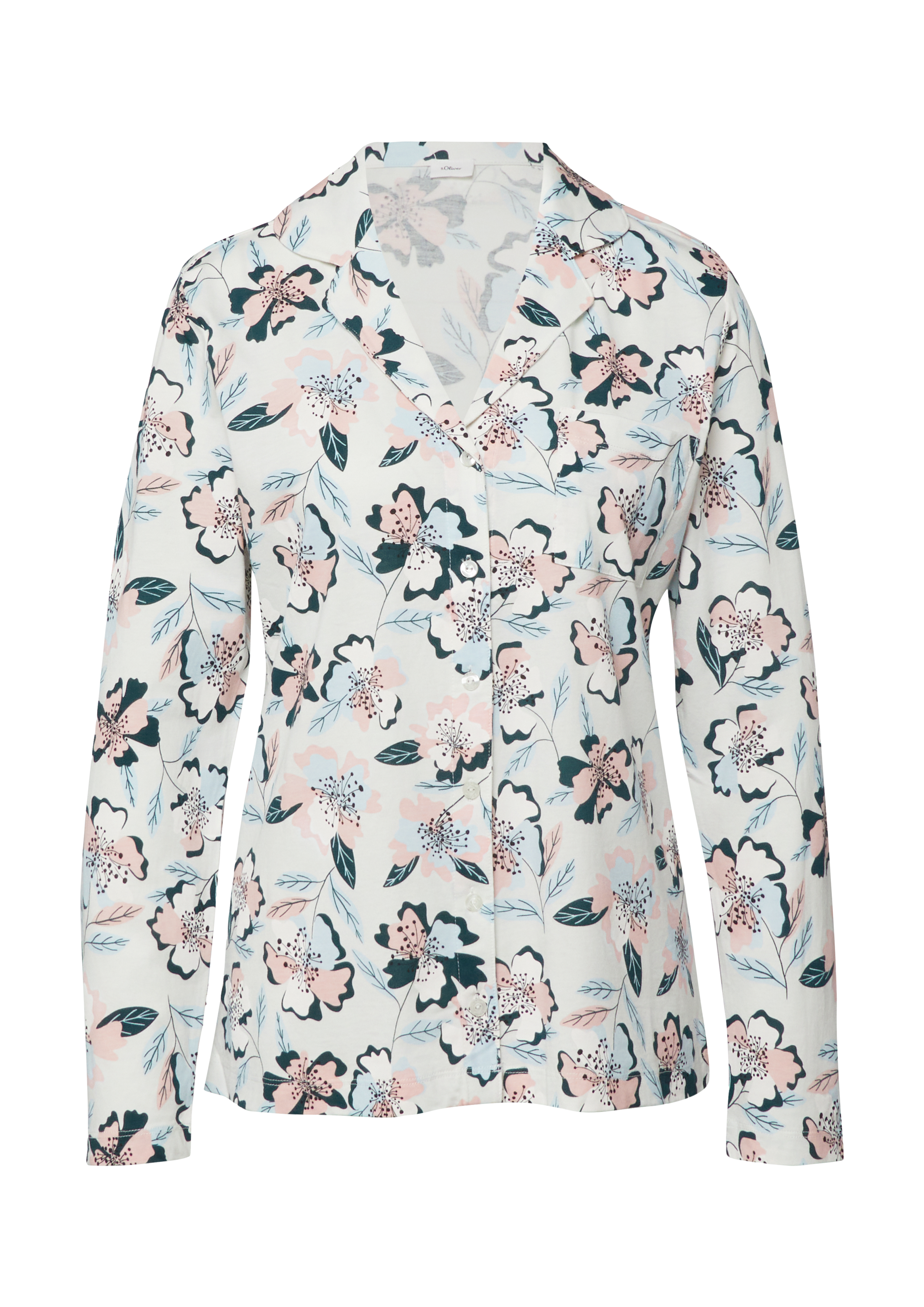 Pyjamatop met reverskraag