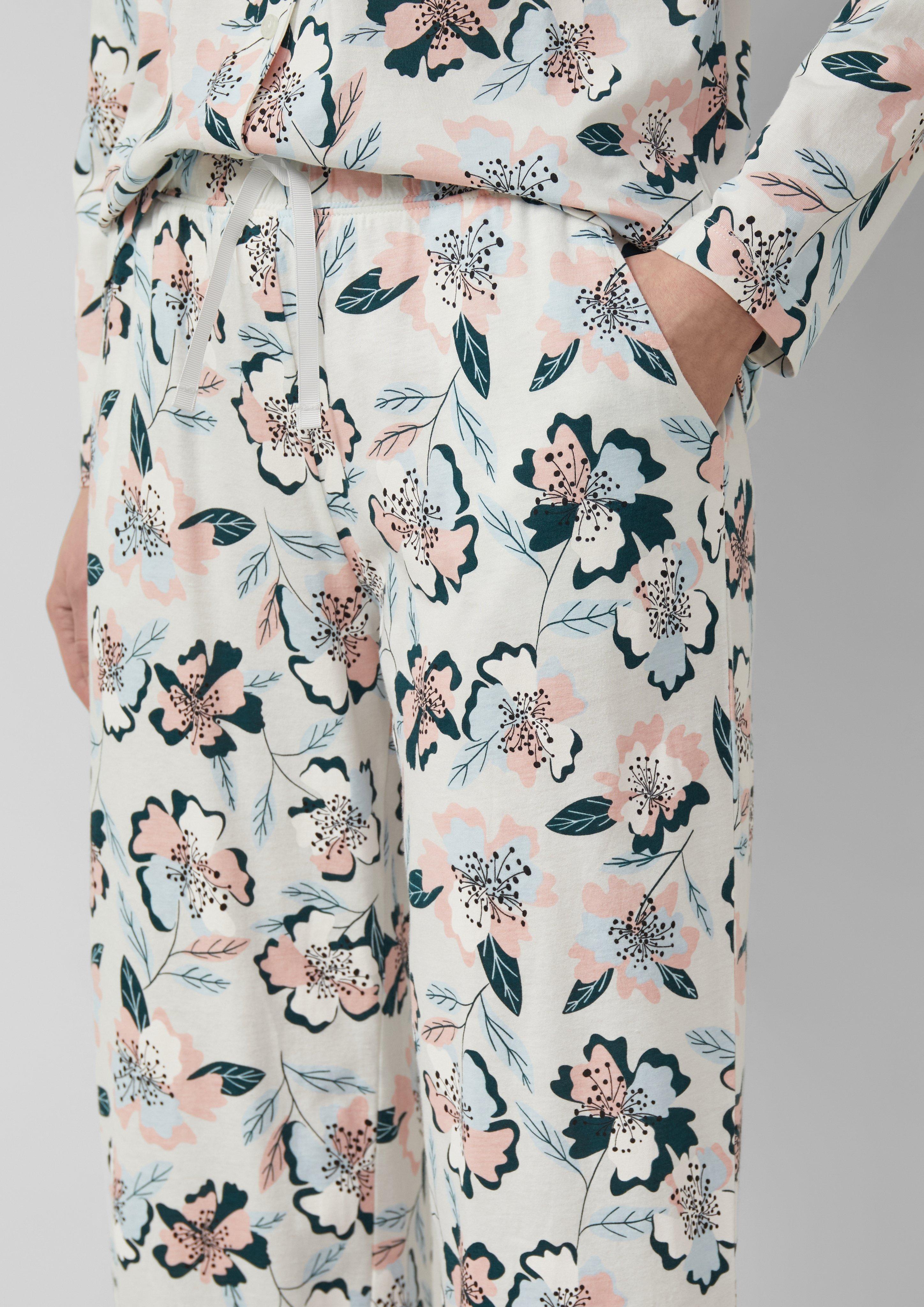 Pyjama-Culotte mit All-over-Print