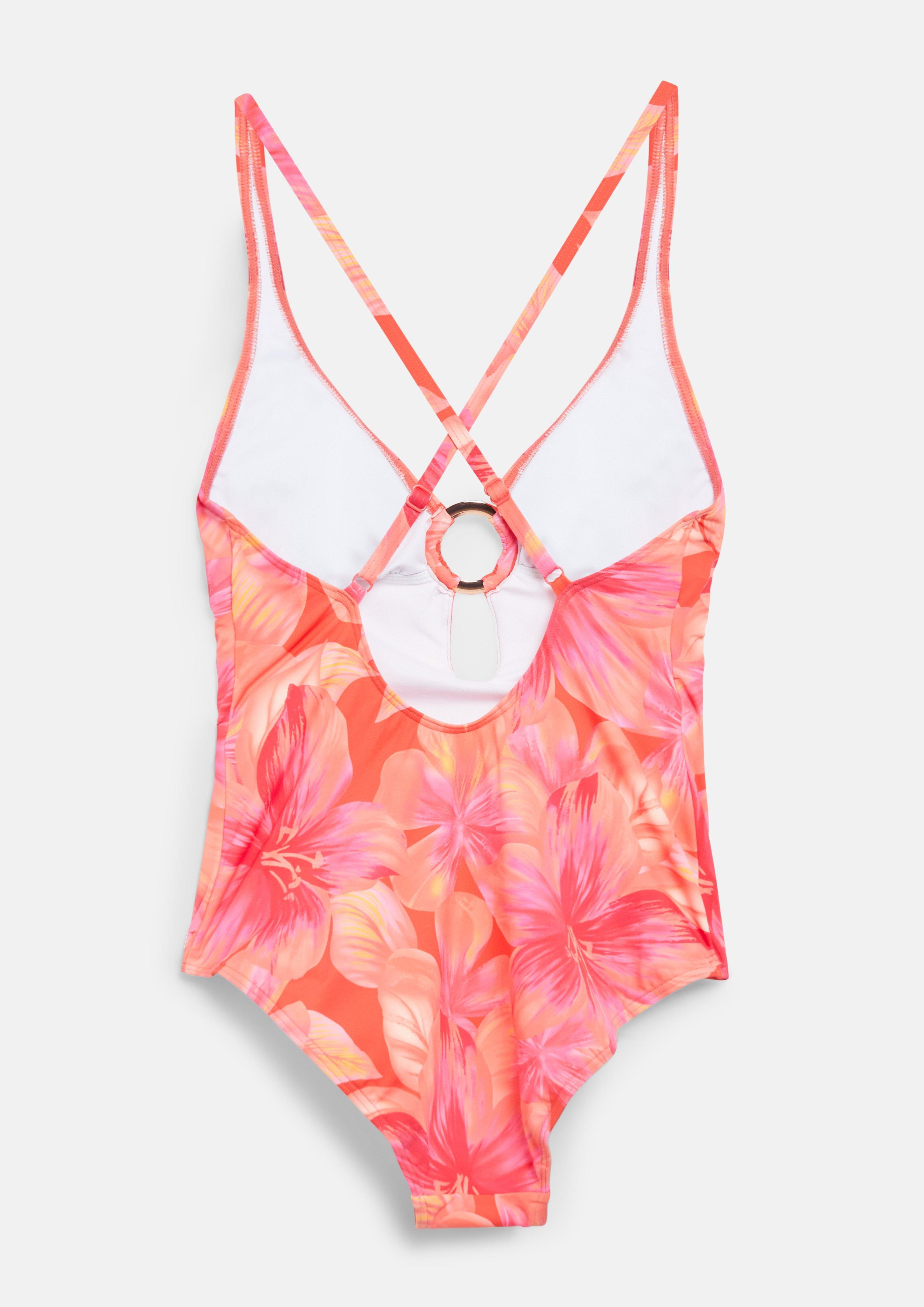 Damen Badeanzug in orange von s.Oliver