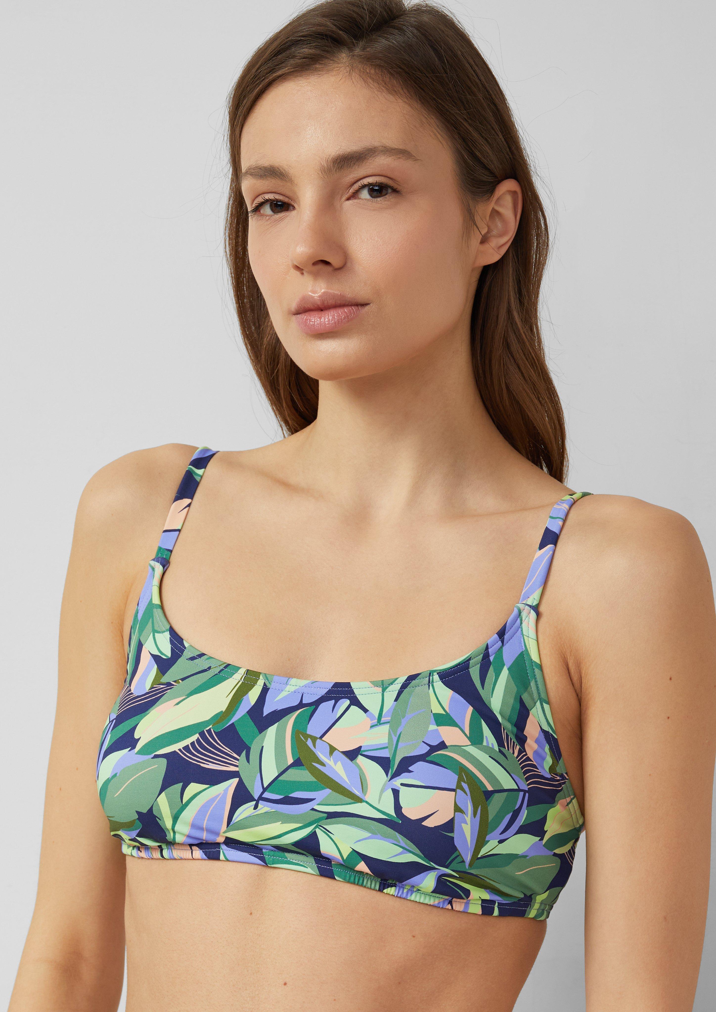 Bandeau-Bikini-Top mit längenverstellbaren Trägern