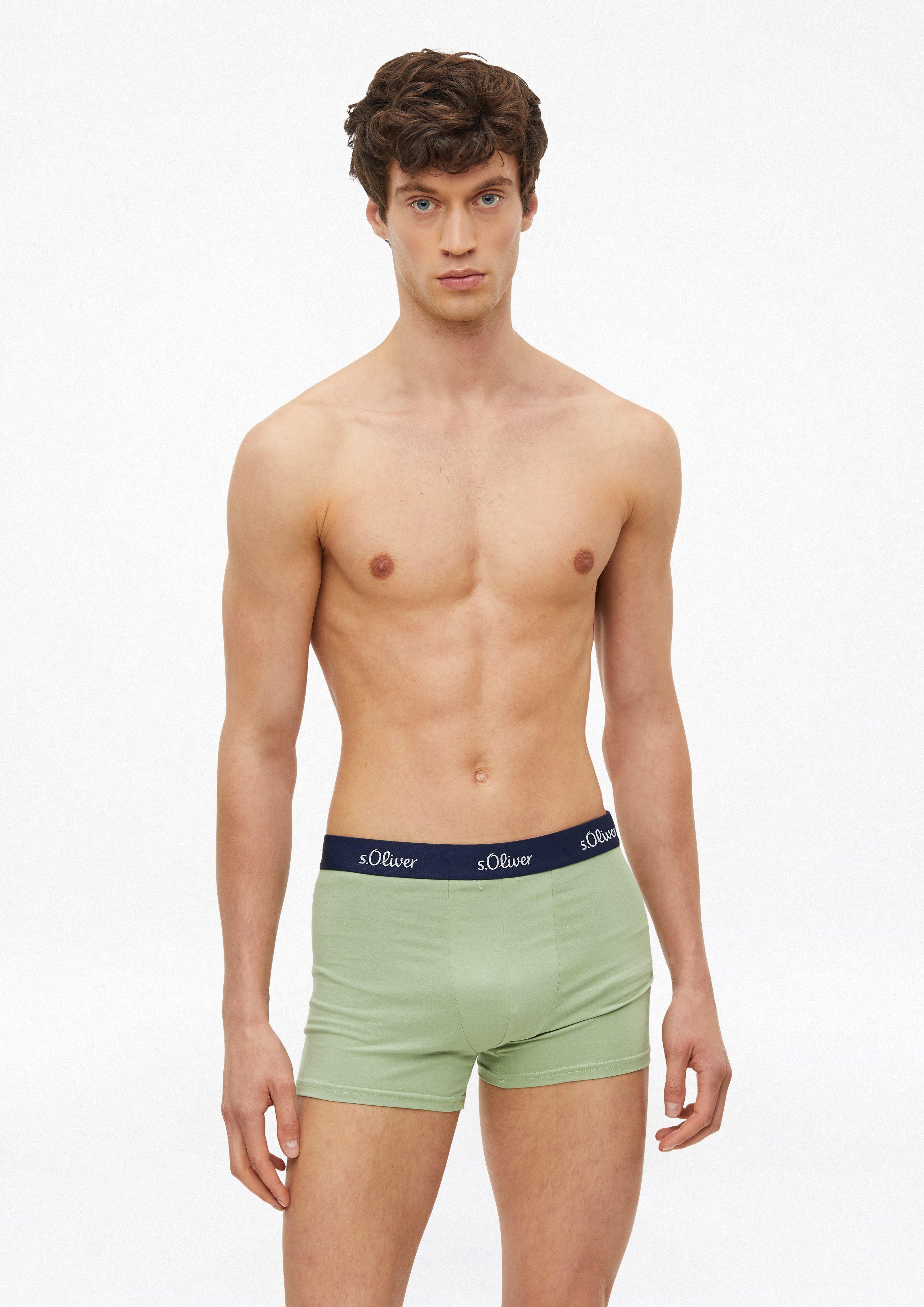 Heren Boxershorts in olijfgroen van s.Oliver