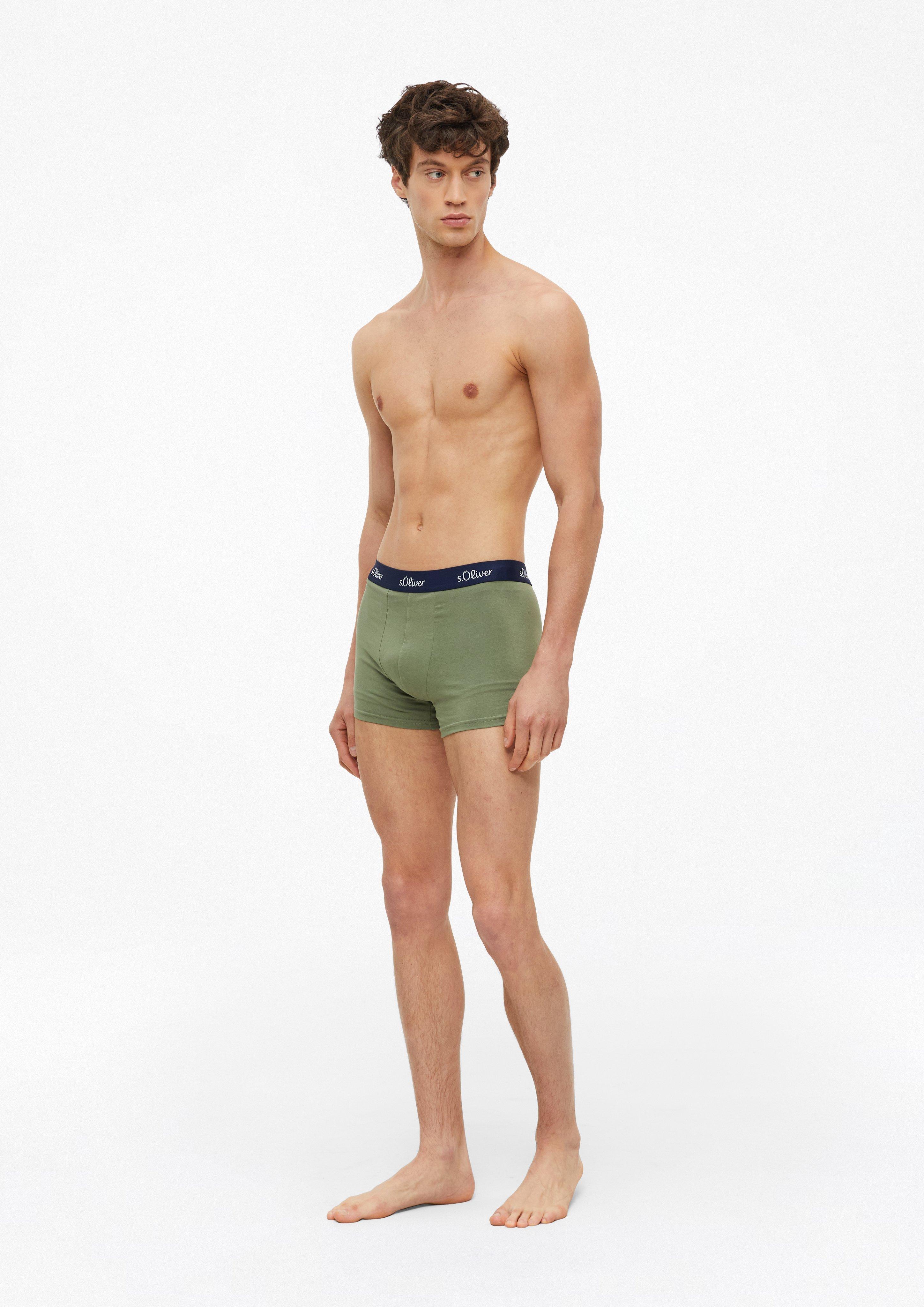 Heren Boxershorts in olijfgroen van s.Oliver