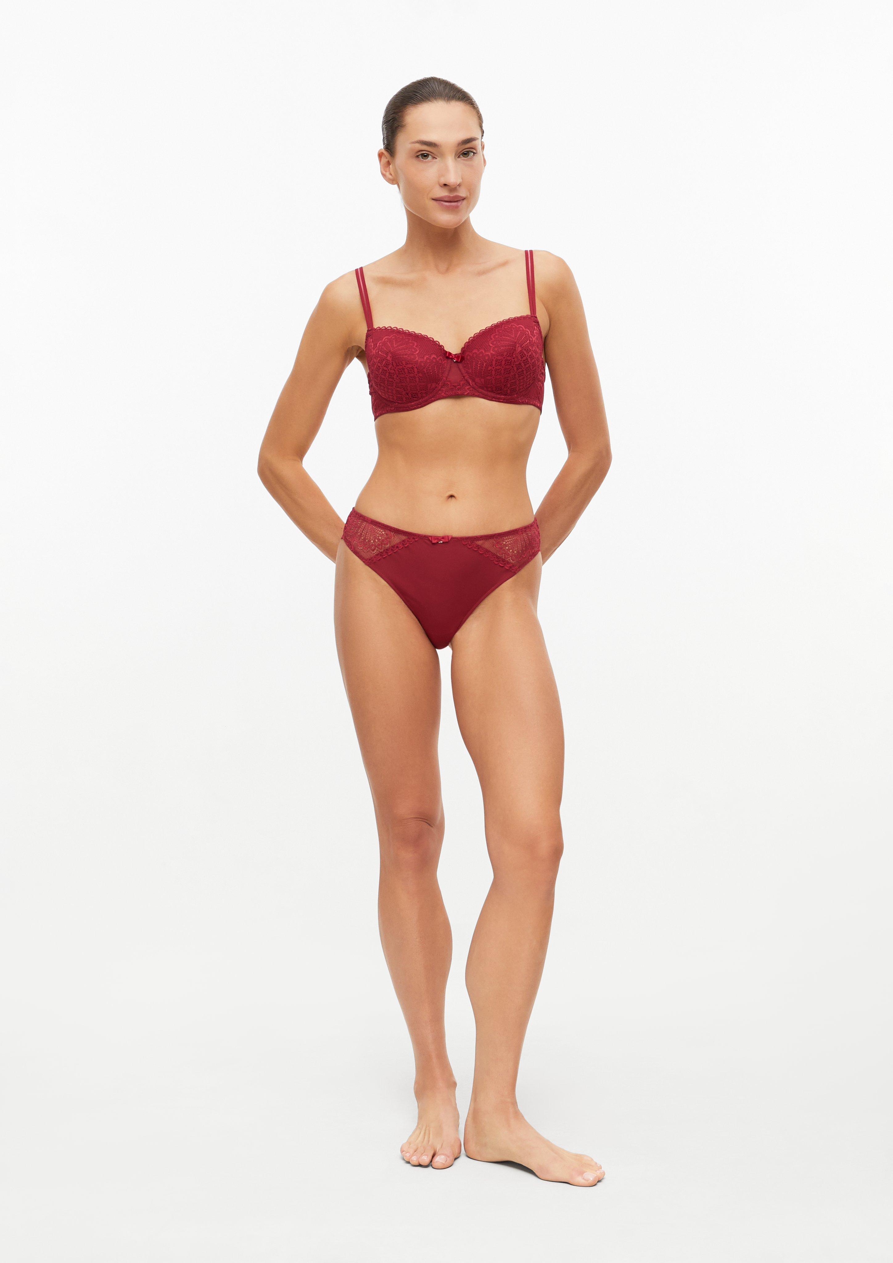 Women Briefs with glitter accessory in red by s.Oliver