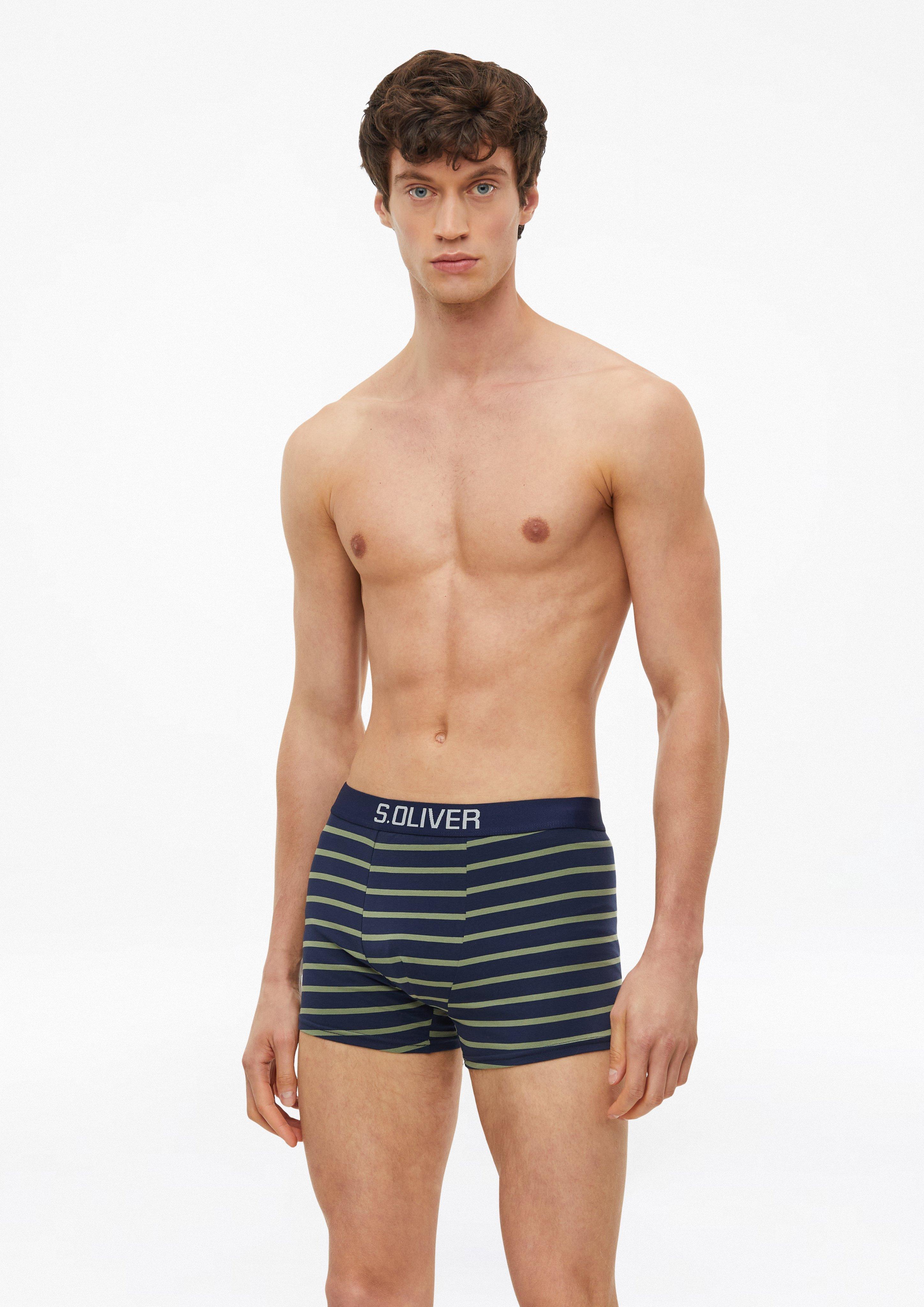 Heren Boxershorts in olijfgroen van s.Oliver