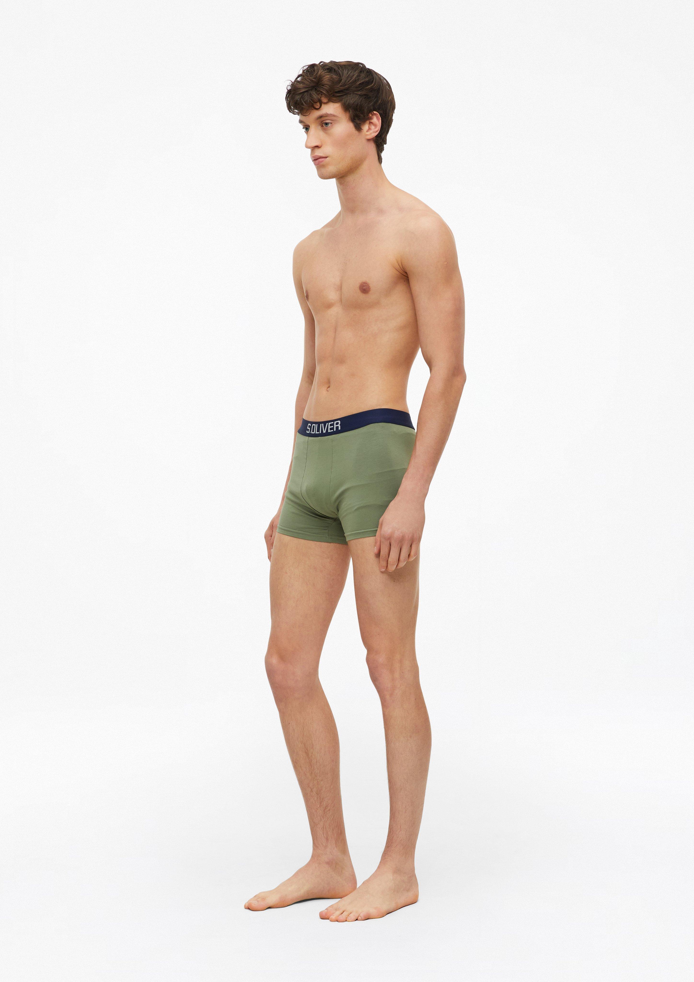 Heren Boxershorts in olijfgroen van s.Oliver