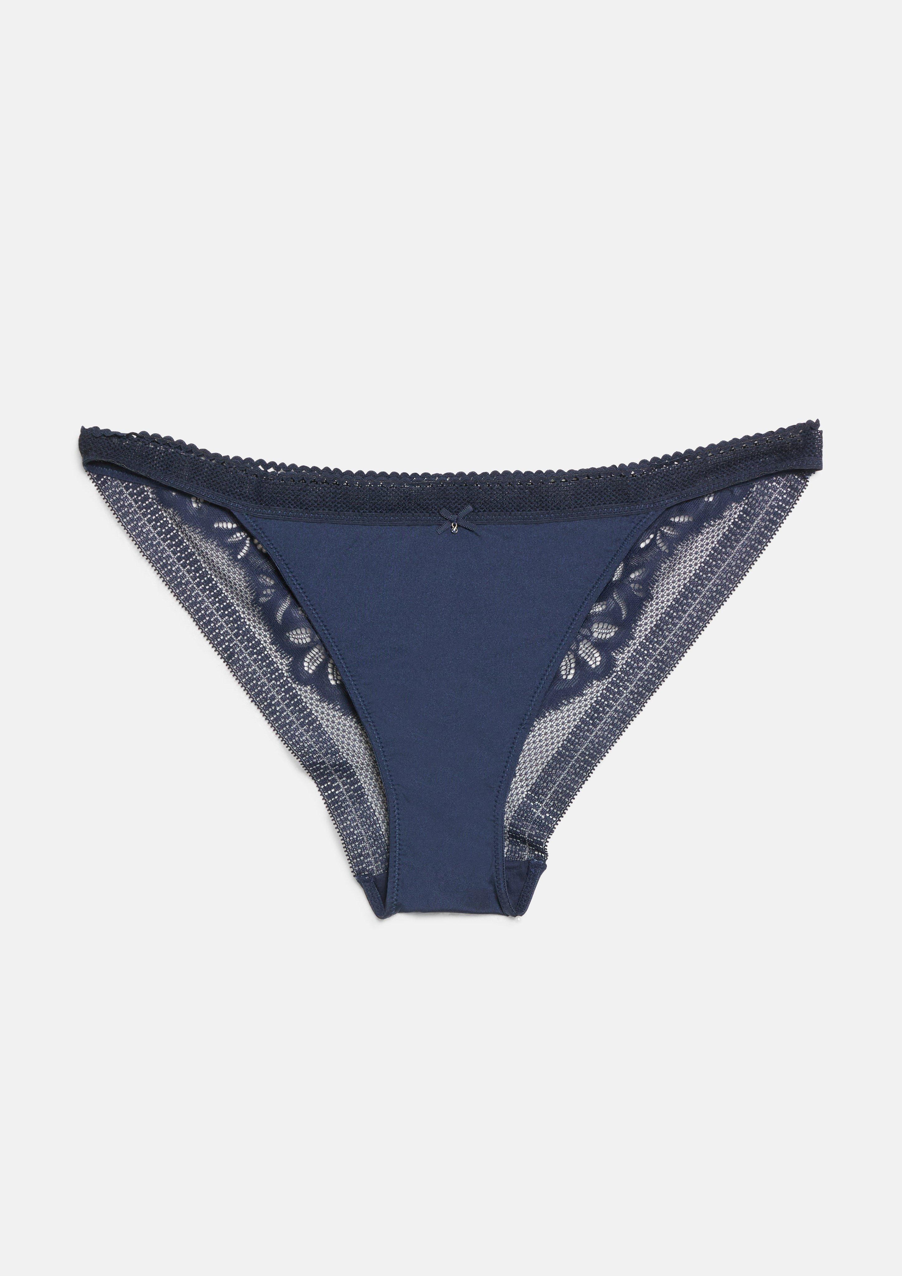 Tanga mit feiner Zierschleife in Farbe navy von s.Oliver