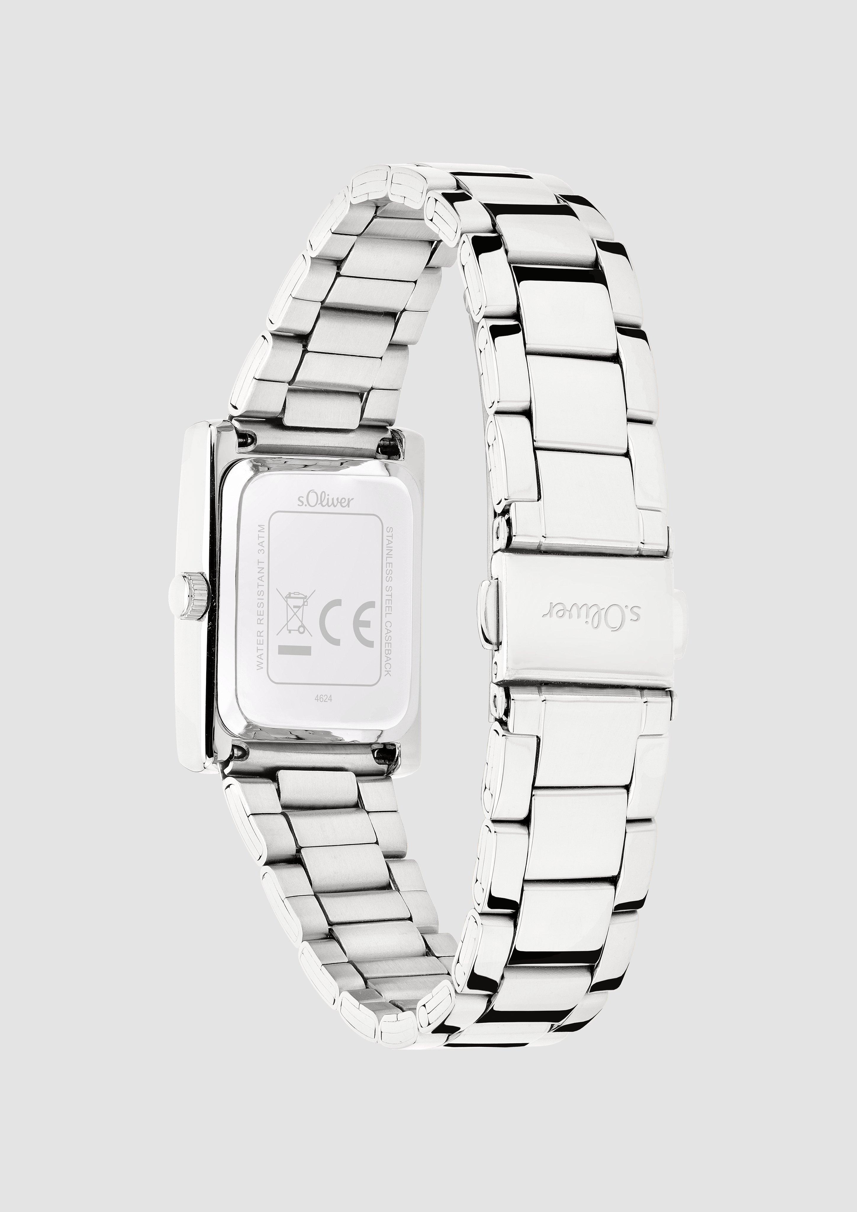Damen Edelstahluhr mit Gliederarmband in silber von s.Oliver