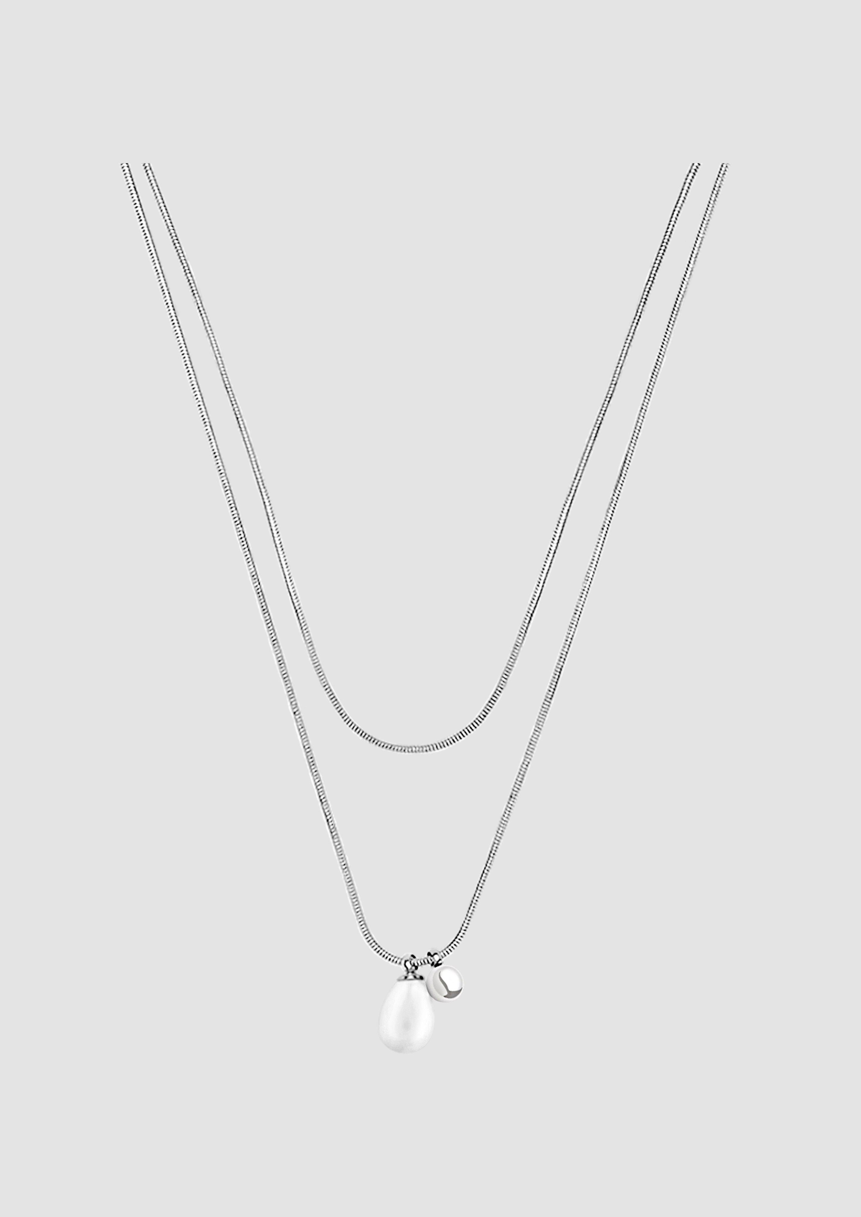 Layering-Kette mit Schmuckperlen