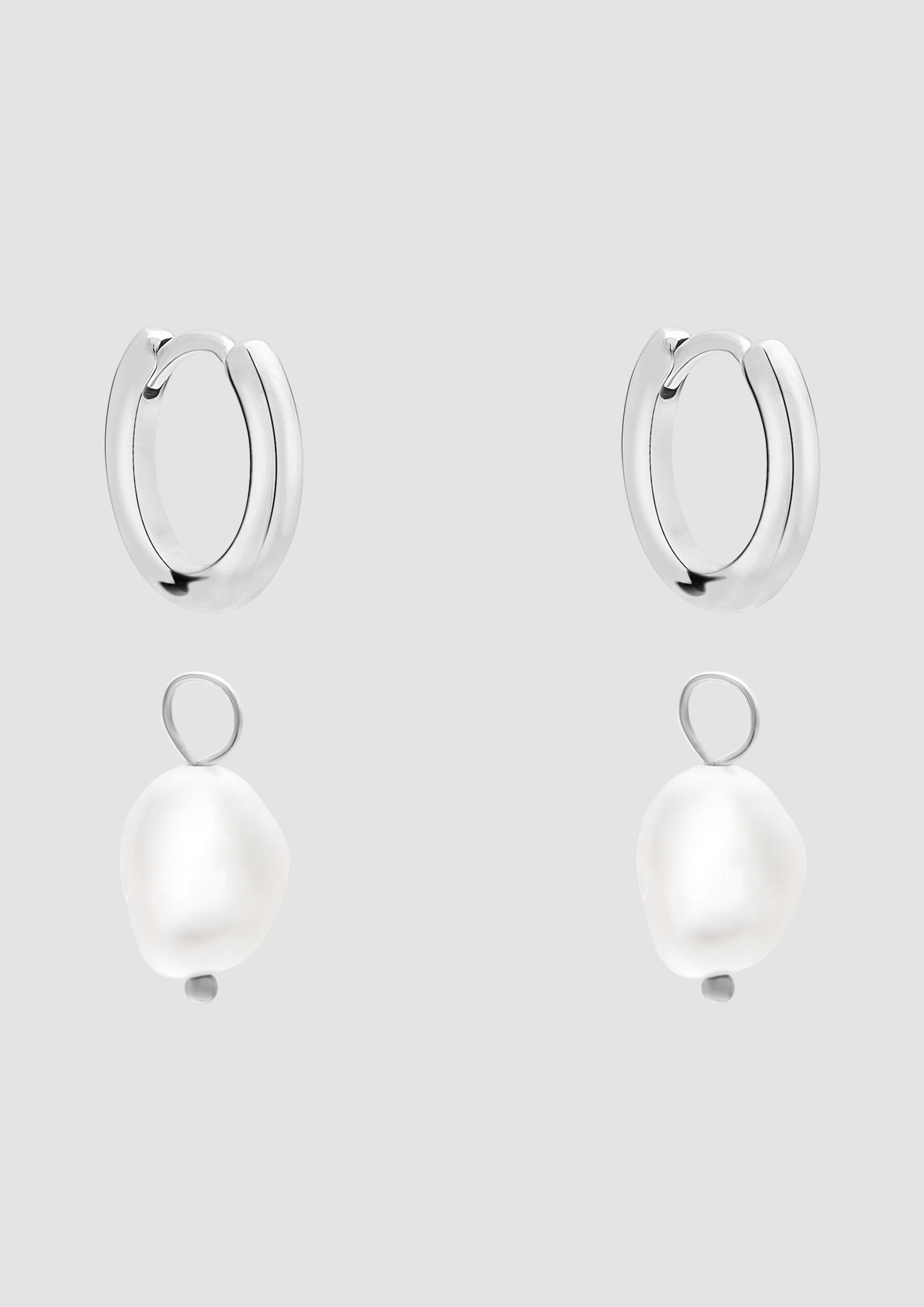 Edelstahlohrhänger mit Schmuckperle