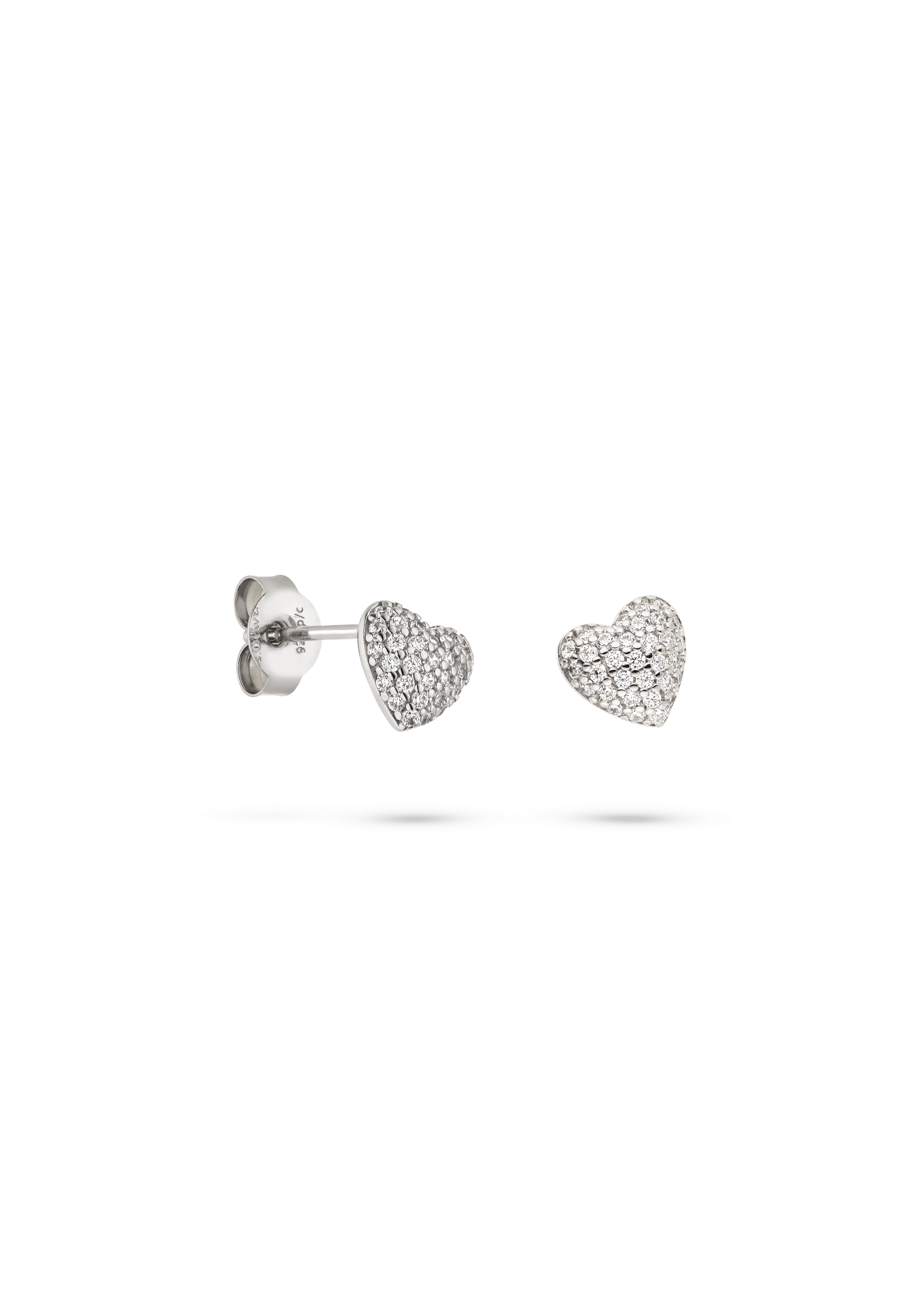 Boucles d'oreille pendantes en argent rhodié étoile suspendue avec étoile bleue et fermoir poussette