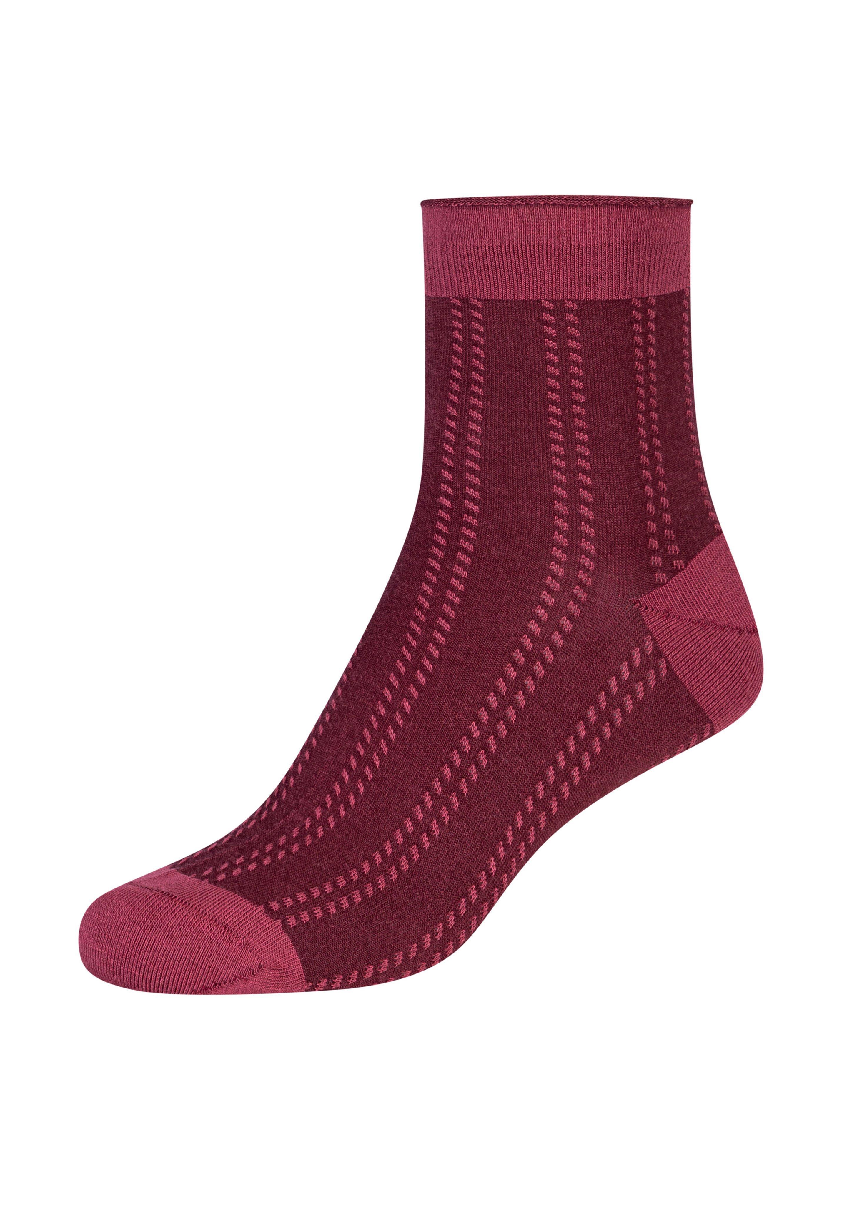 Damen 2er-Pack Socken mit Herz-Detail in rot von s.Oliver