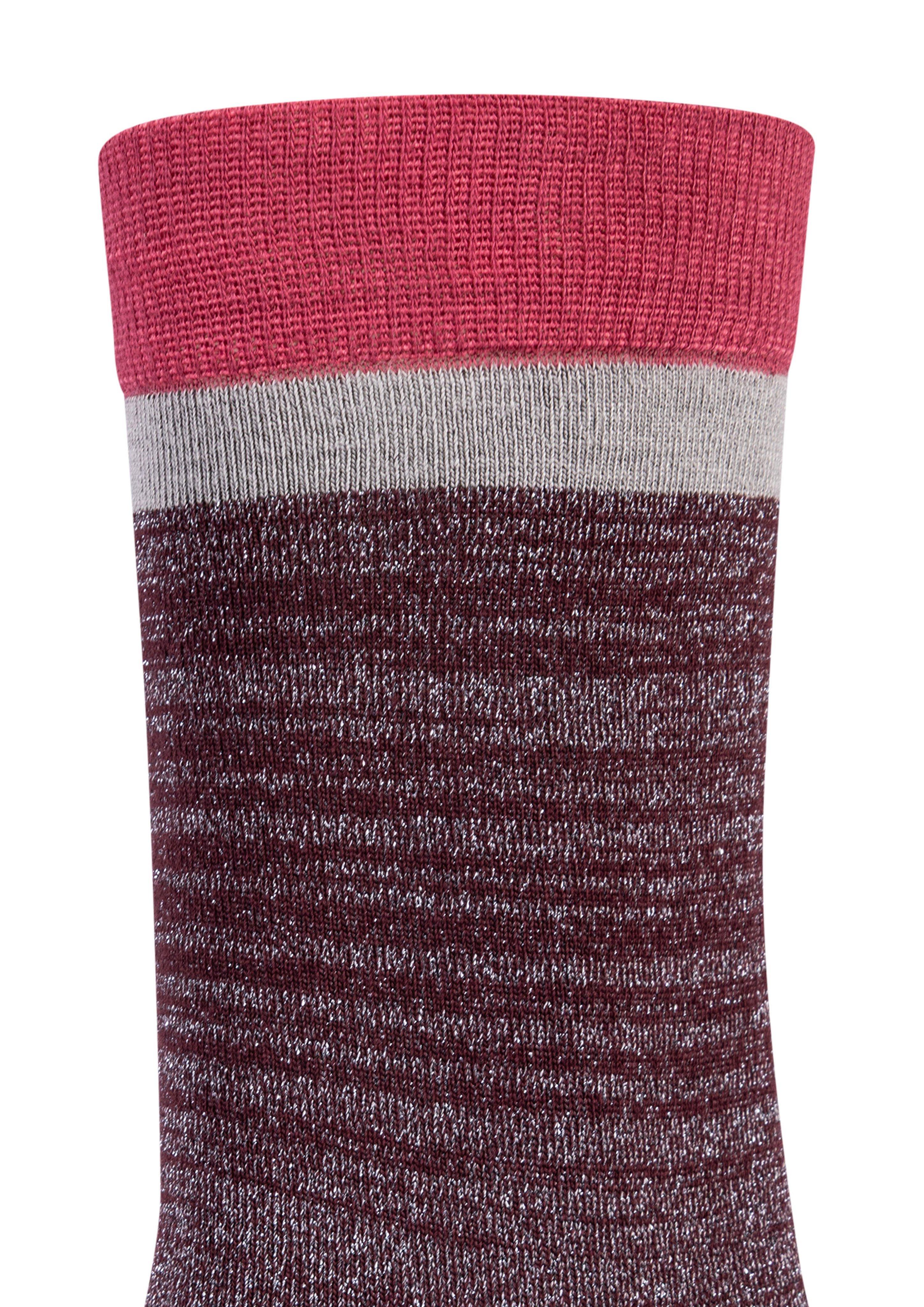 Damen 2er-Pack Socken mit Glanzeffekt in rot von s.Oliver