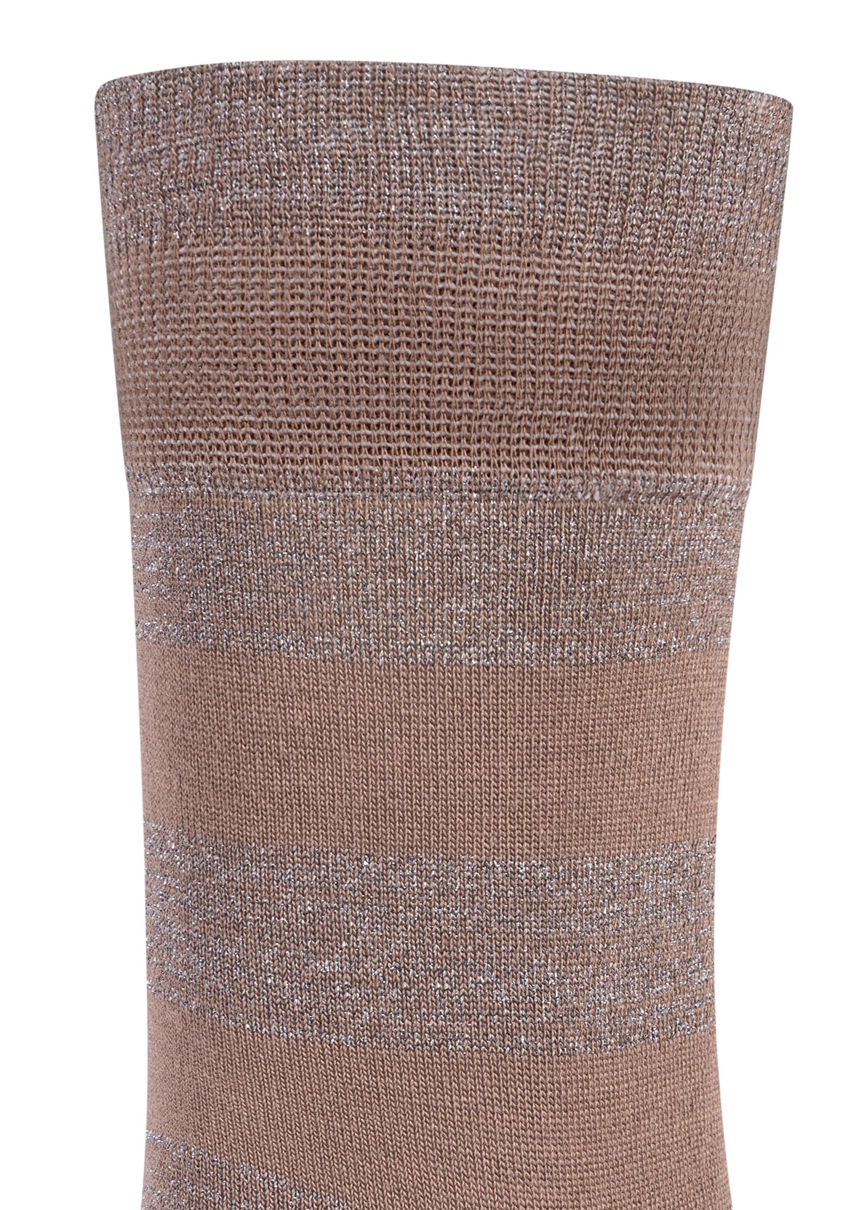 Damen 2er-Pack Socken mit Glanzeffekt in braun von s.Oliver
