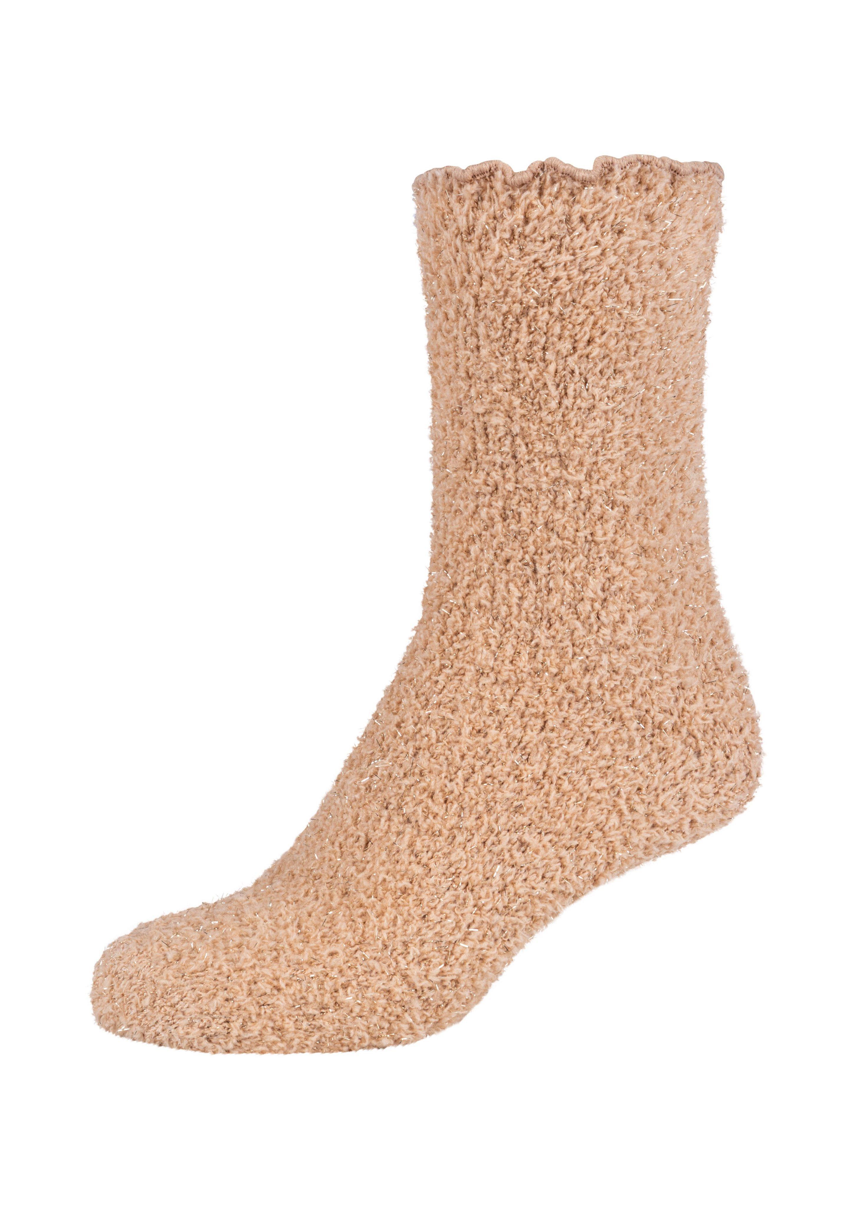 Damen Flauschige Socken mit Geschenkbox in braun von s.Oliver