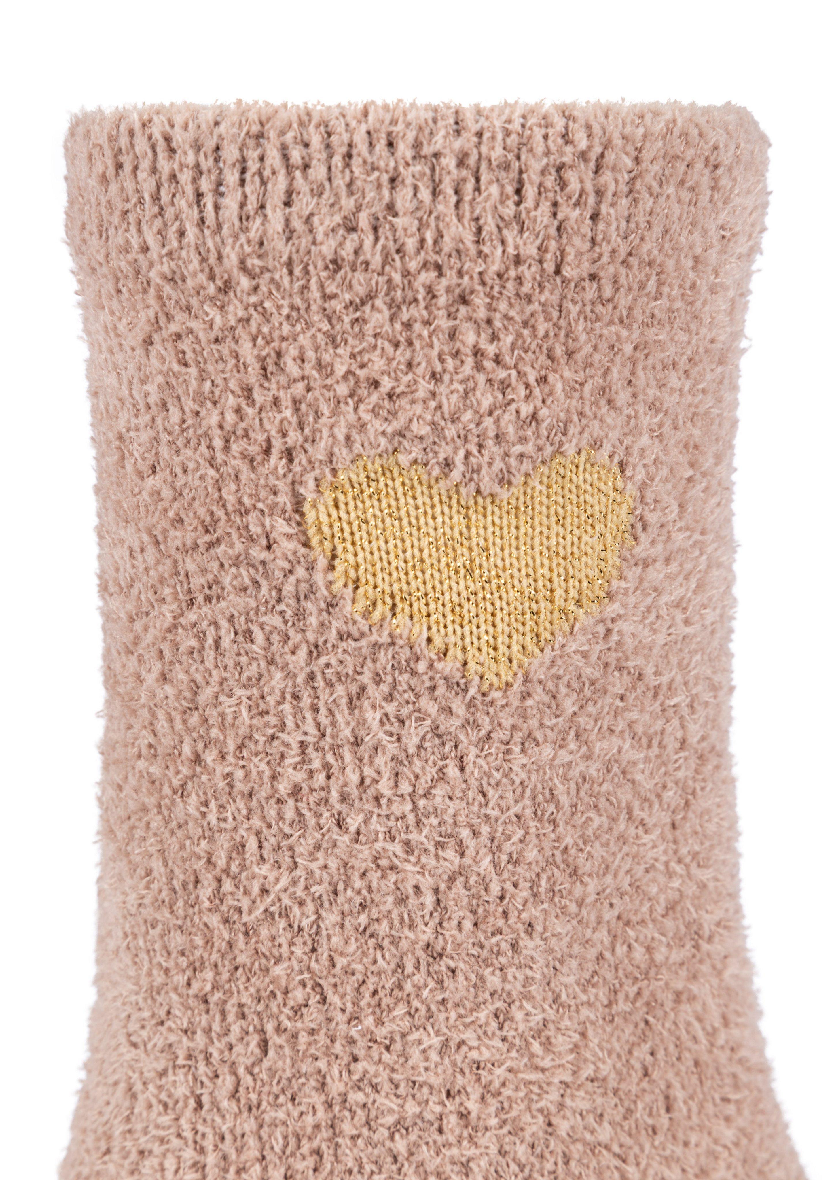 Damen Flauschige Socken mit Geschenkbox in braun von s.Oliver