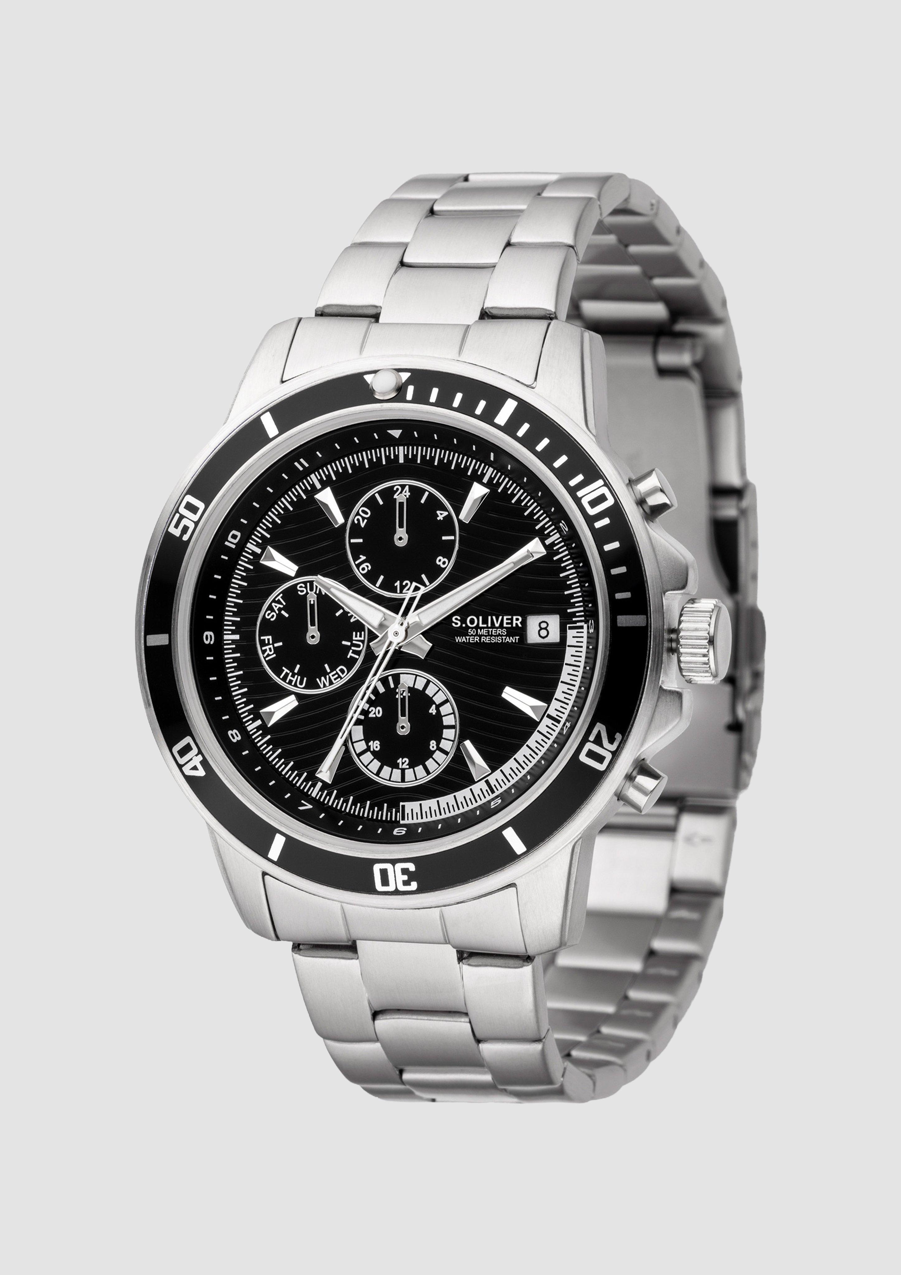 Herren Uhr in silber von s.Oliver