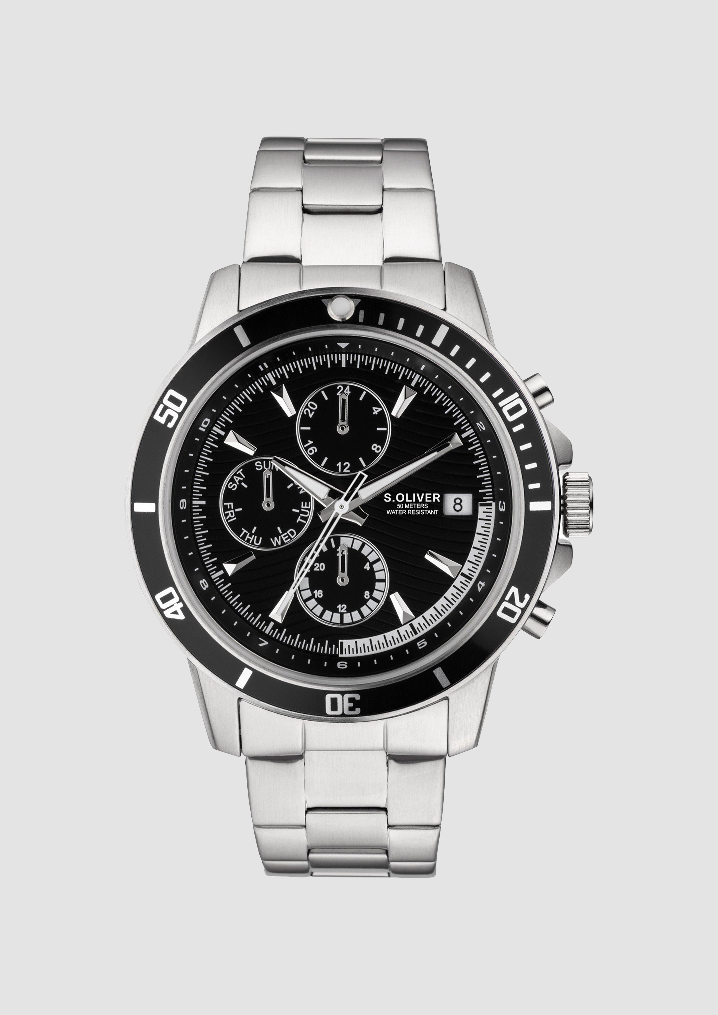 Herren Uhr in silber von s.Oliver