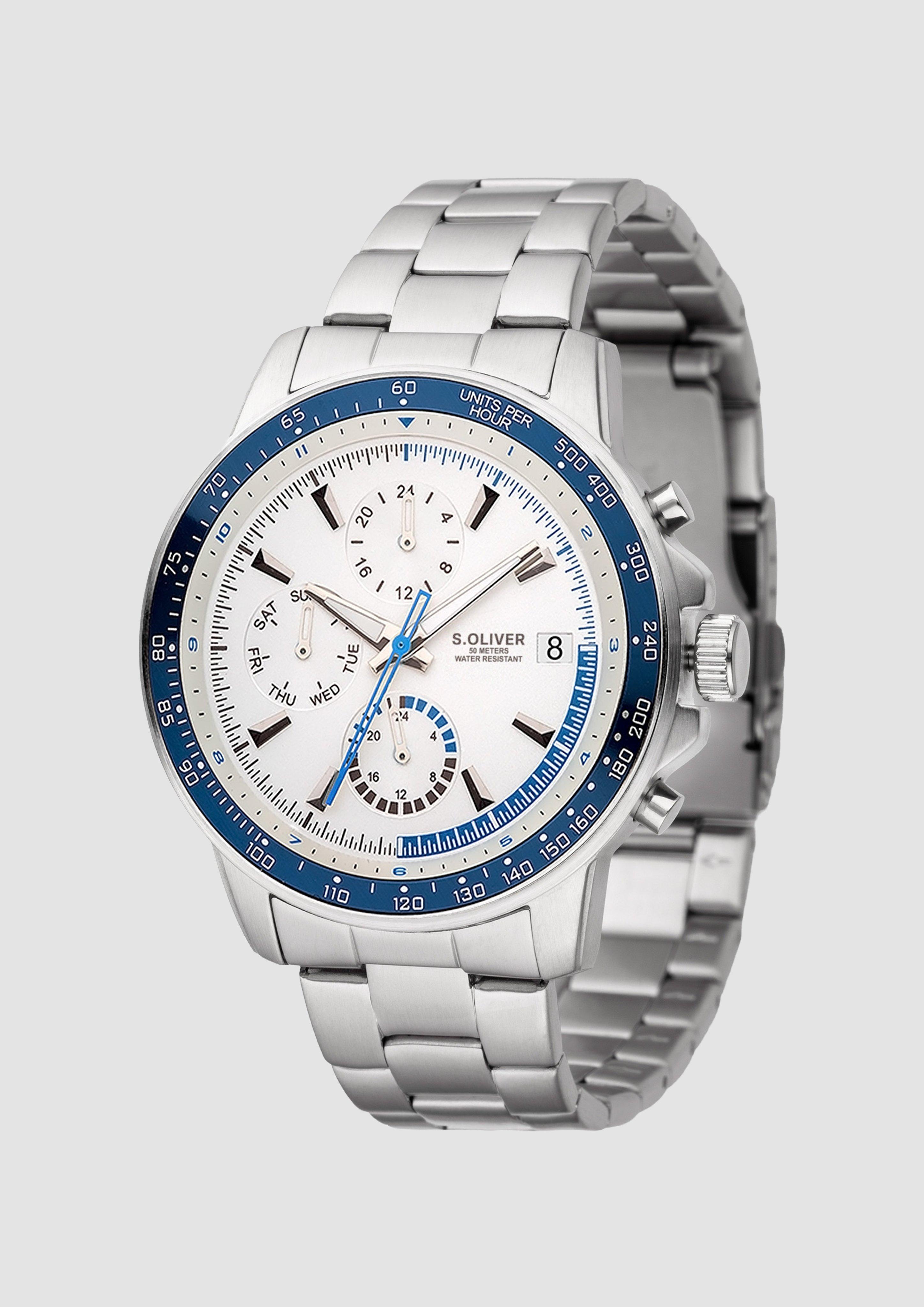 Herren Uhr in silber von s.Oliver