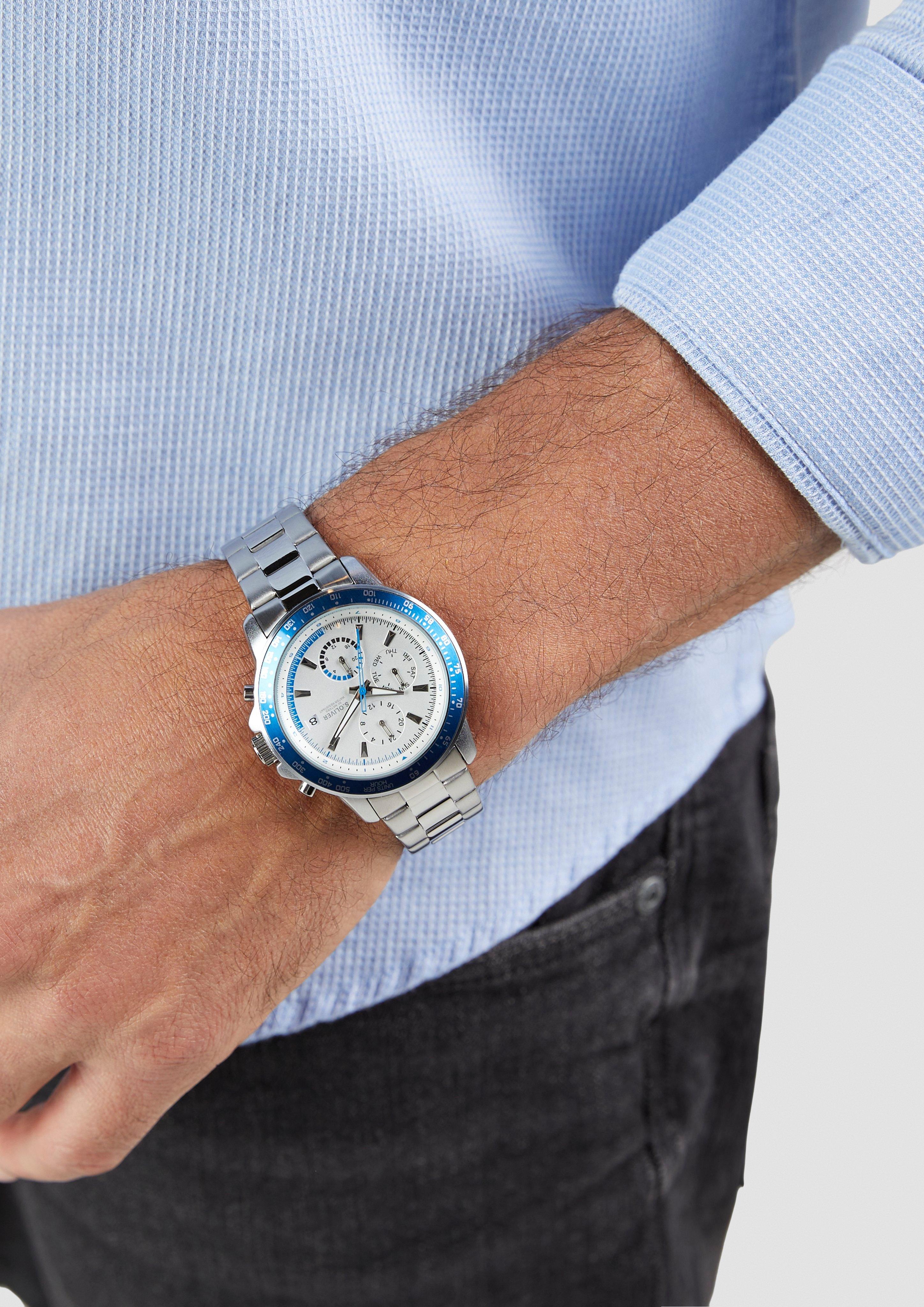 Herren Uhr in silber von s.Oliver