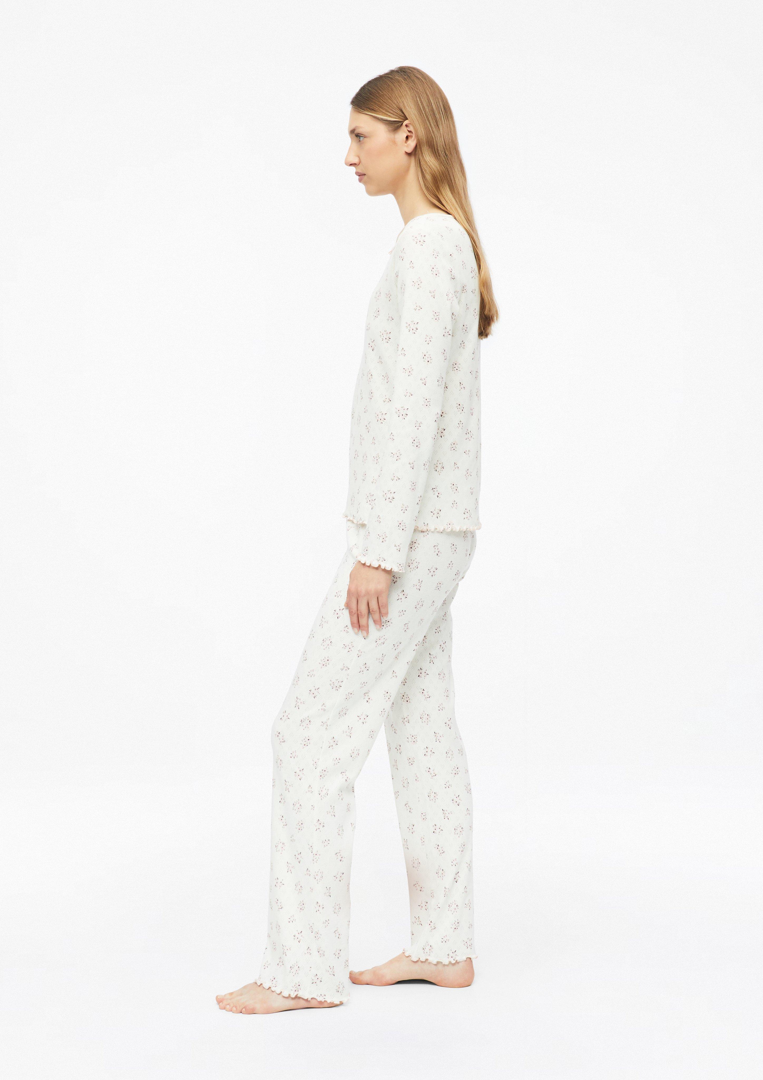 Women Pajamas with decorative bows and an all-over print in cream by s.Oliver