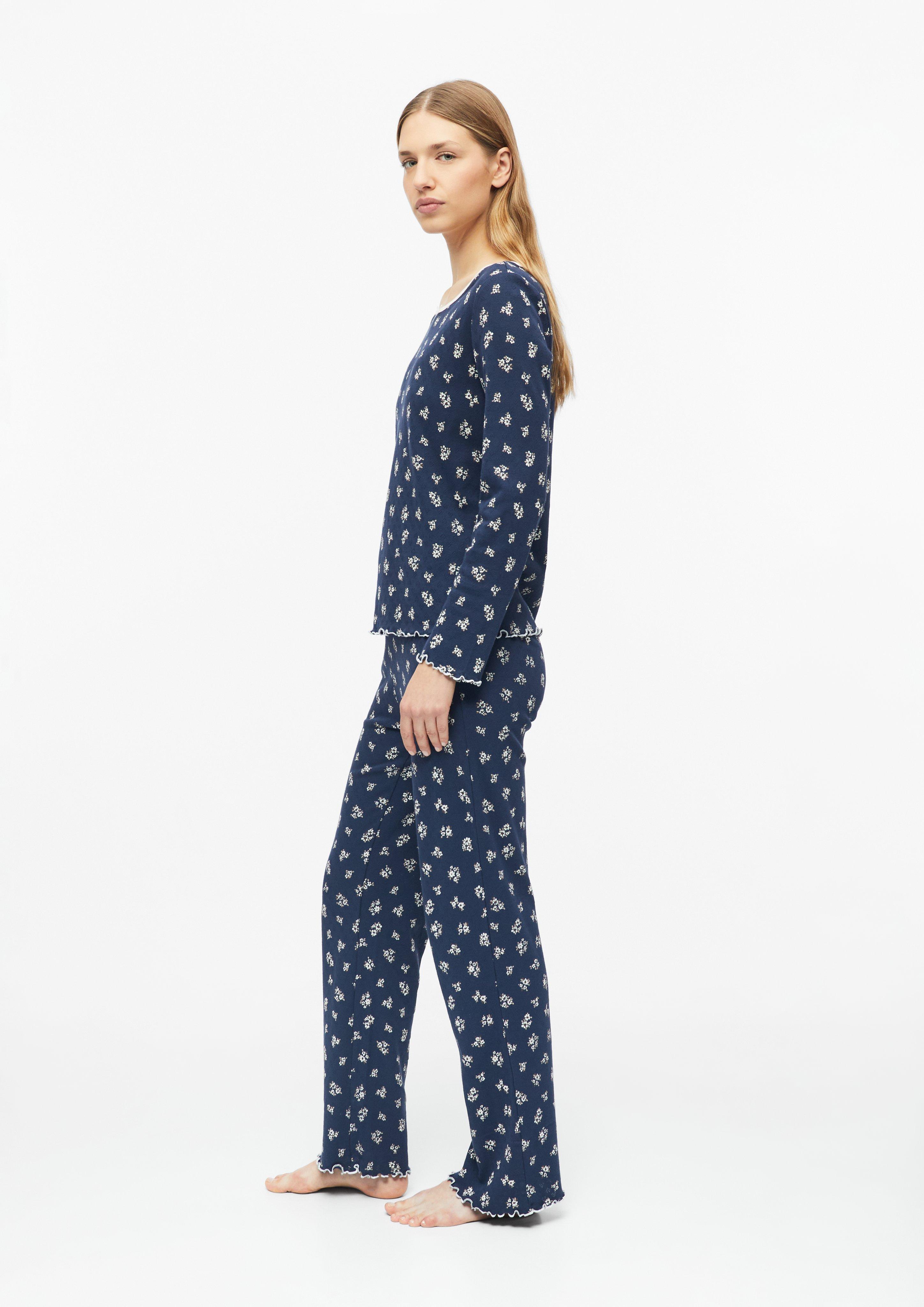 Women Pajamas with decorative bows and an all-over print in blue by s.Oliver