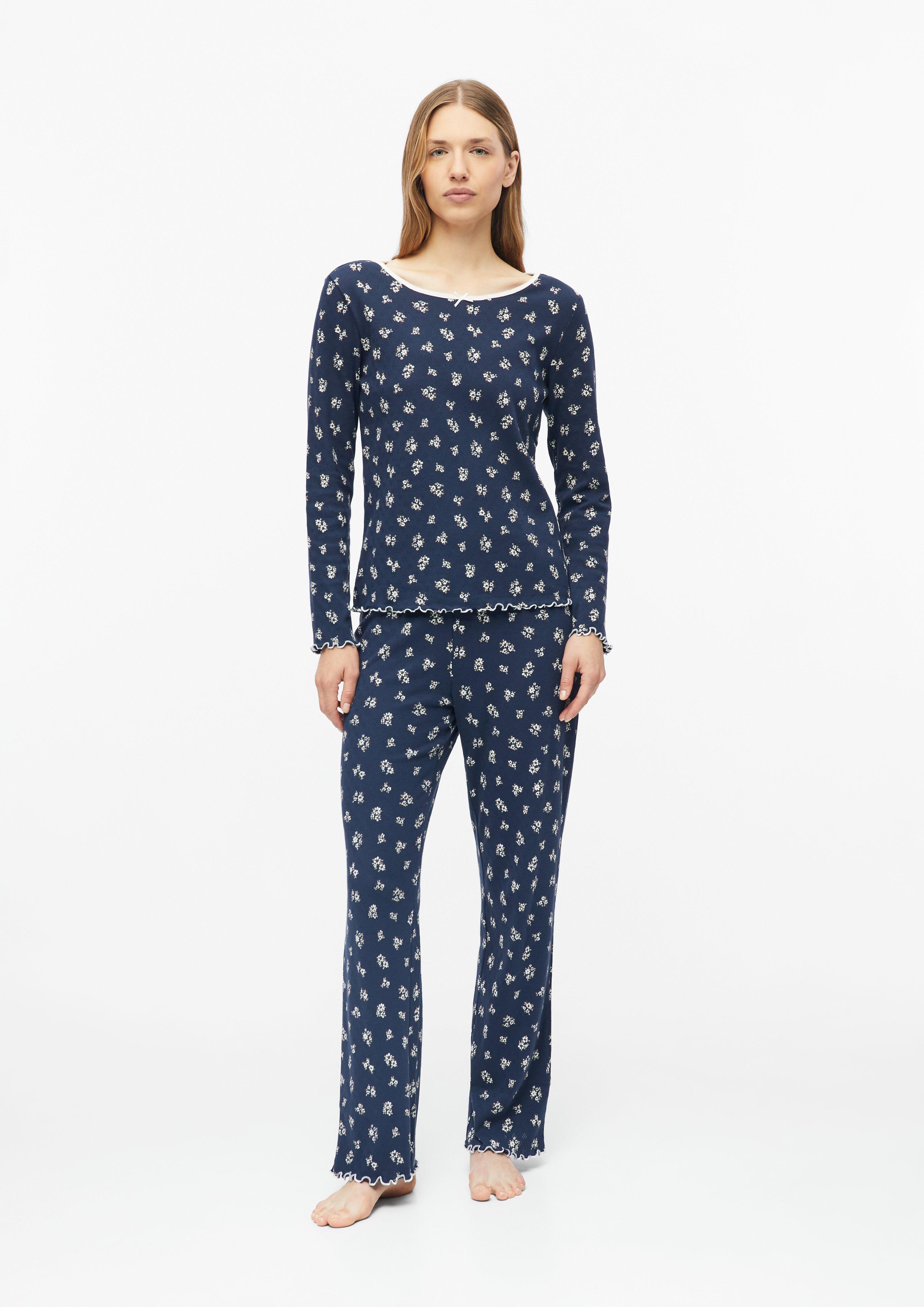 Women Pajamas with decorative bows and an all-over print in blue by s.Oliver