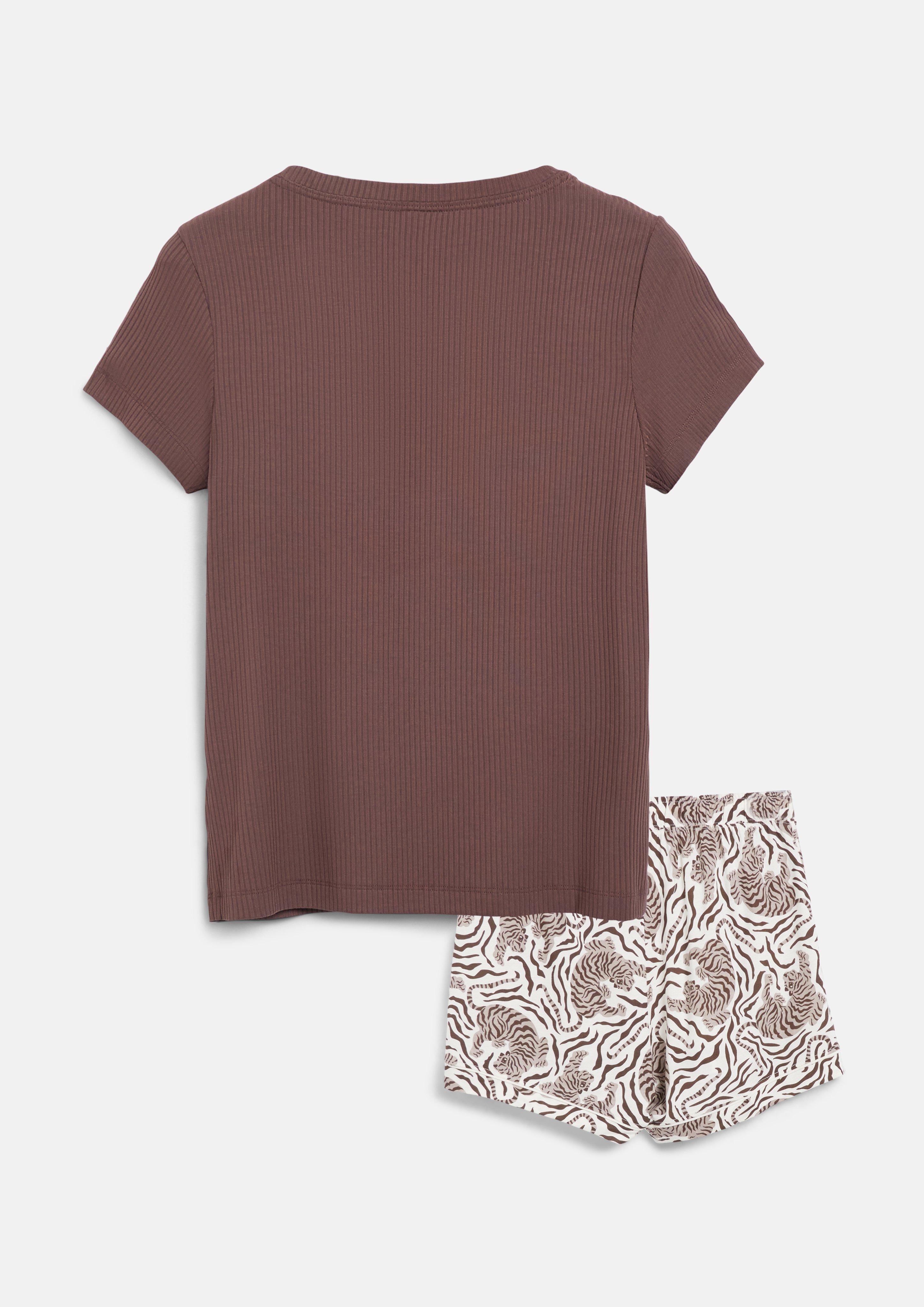 Women Animal-Print Pajama Set in brown by s.Oliver