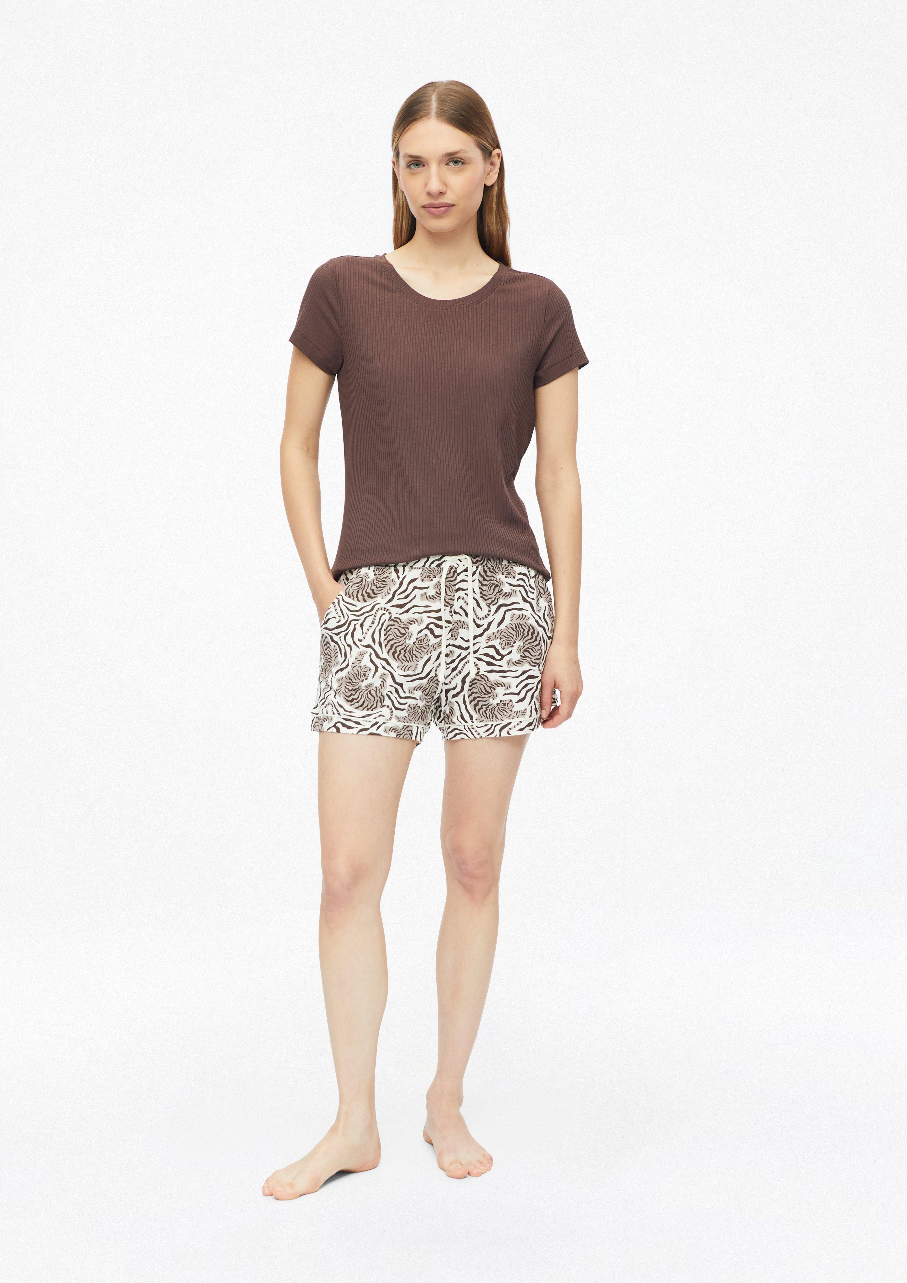 Pyjamaset met dierenprint in bruin van s.Oliver