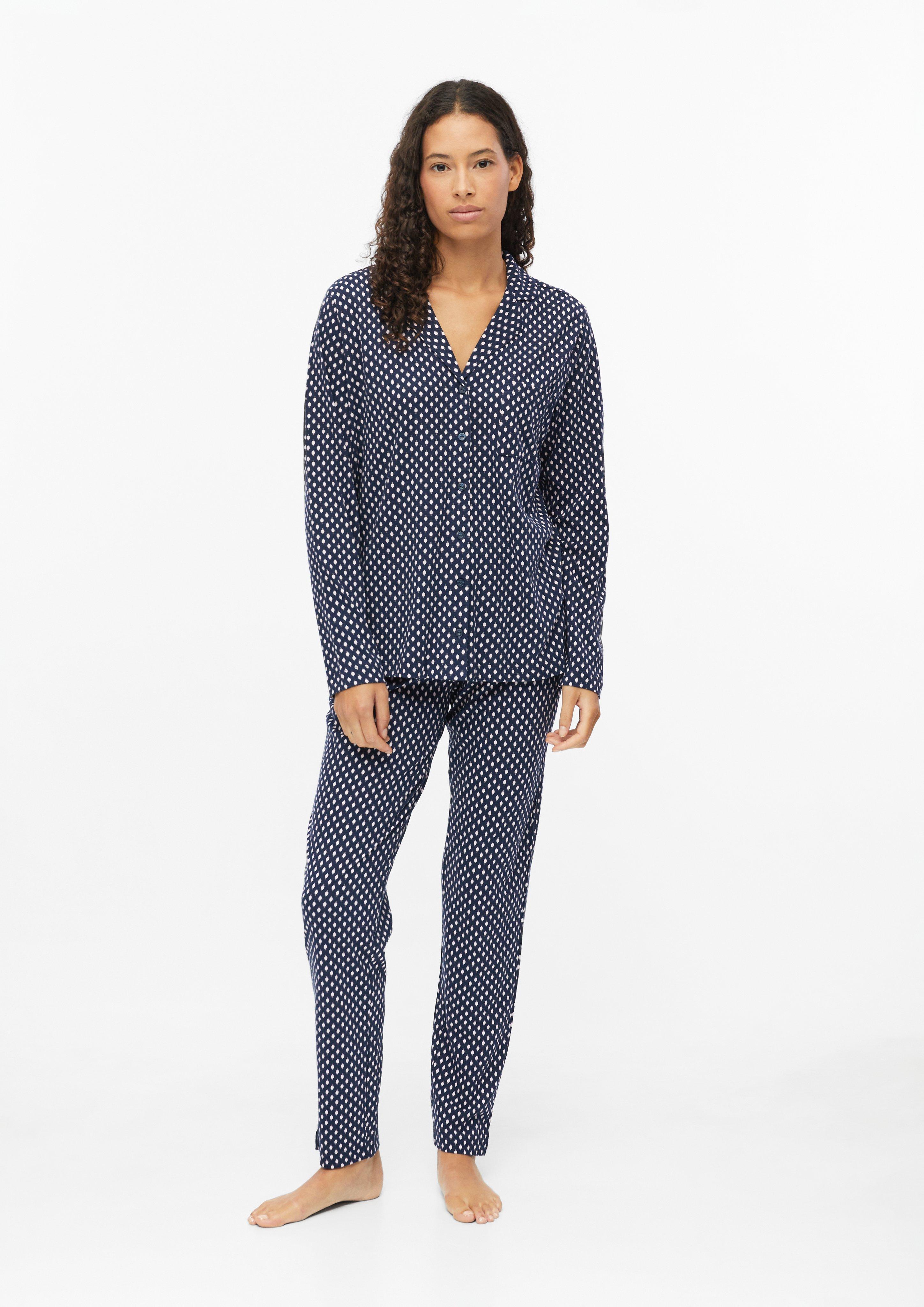 Pyjama-broek met grafische print in navy van s.Oliver