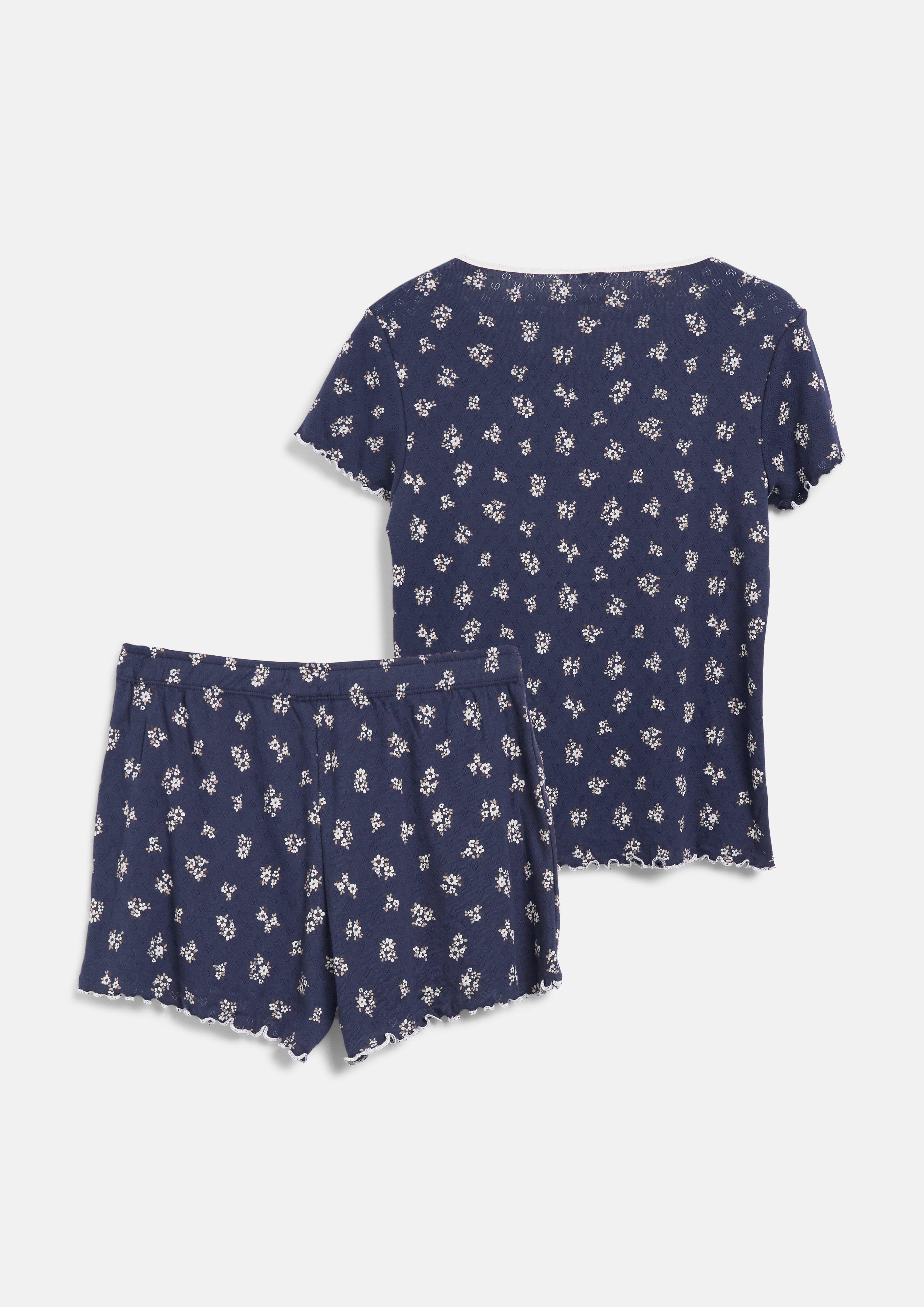 Women Pajama Set with Decorative Bows in blue by s.Oliver