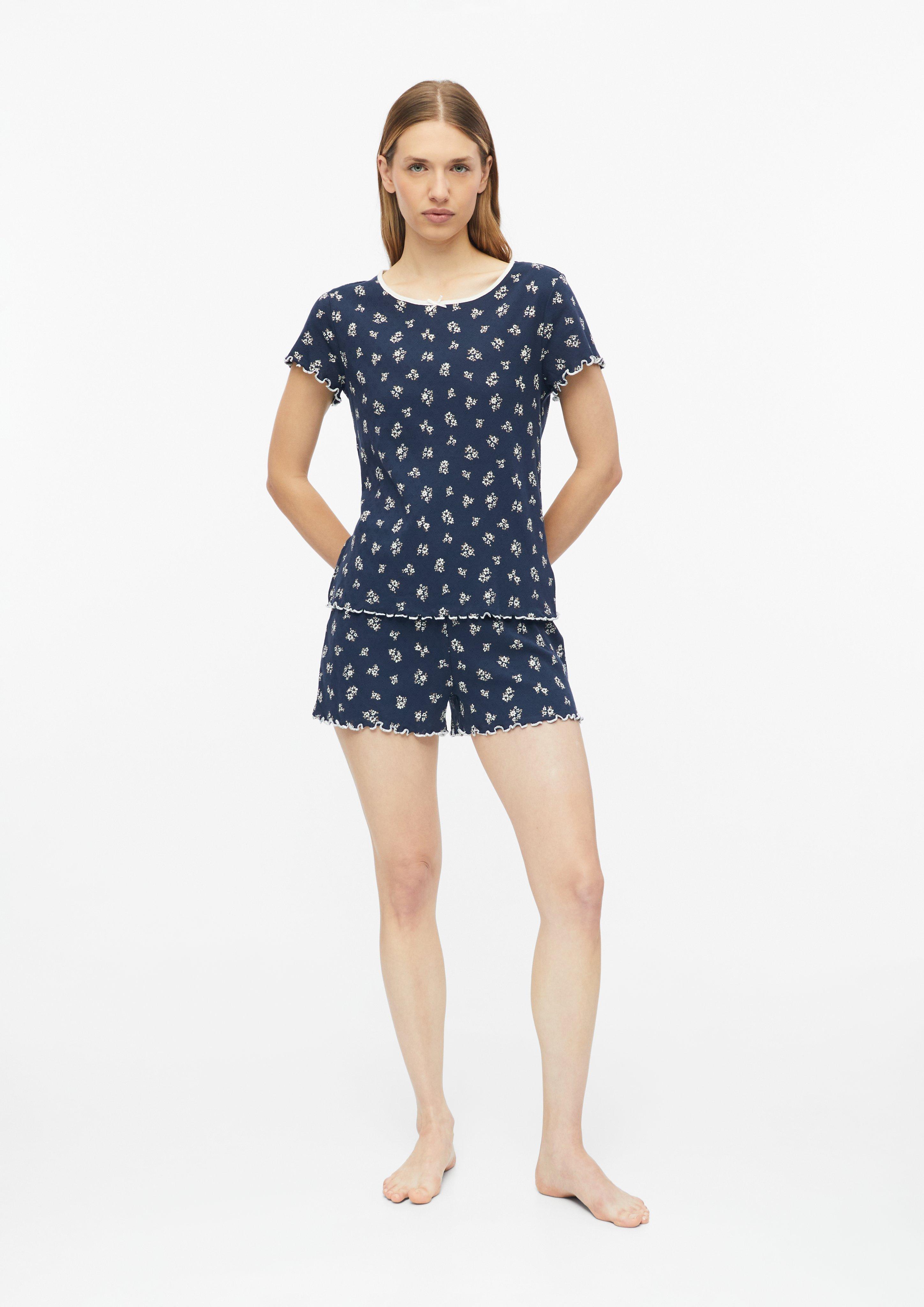 Women Pajama Set with Decorative Bows in blue by s.Oliver
