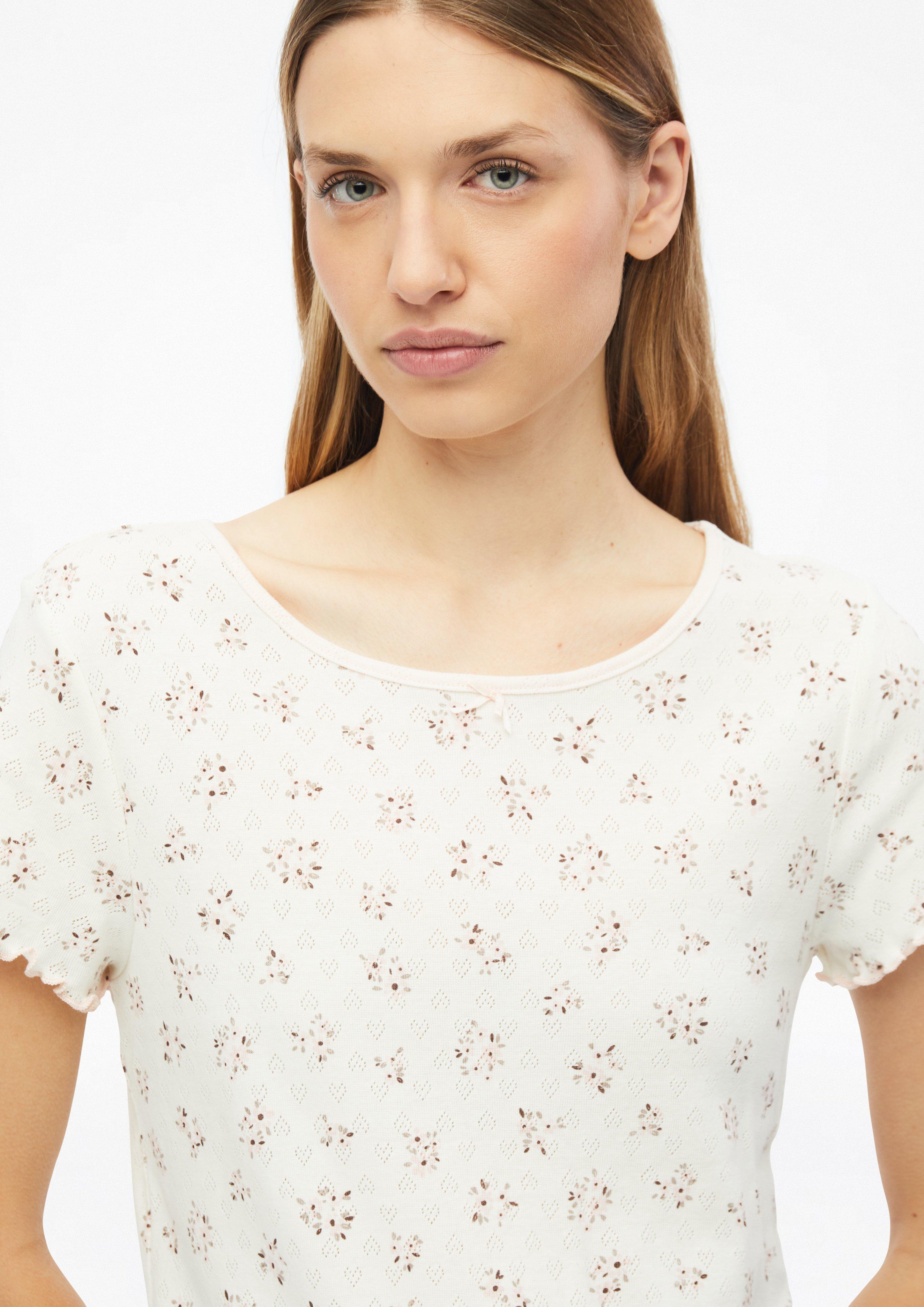 Women Pajama Set with Decorative Bows in cream by s.Oliver