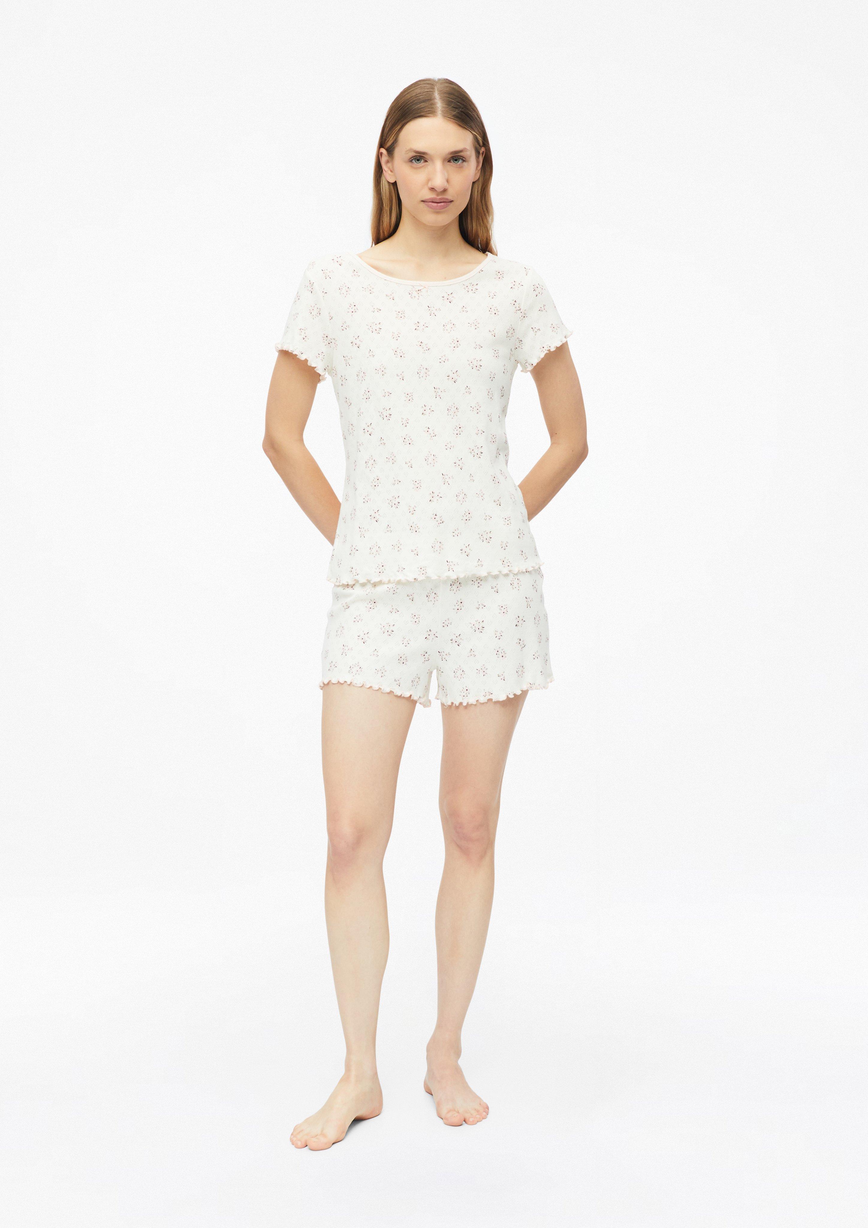 Women Pajama Set with Decorative Bows in cream by s.Oliver