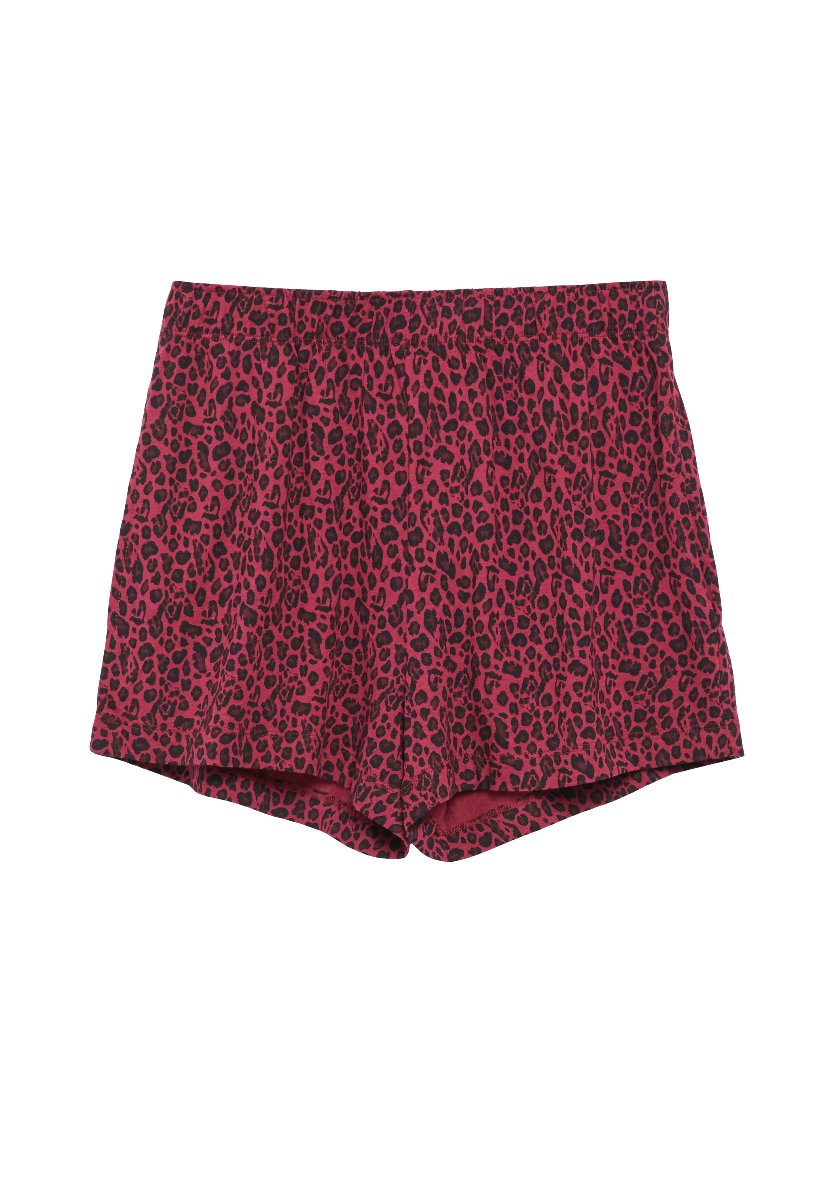 Pyjama-short met all-over luipaardprint