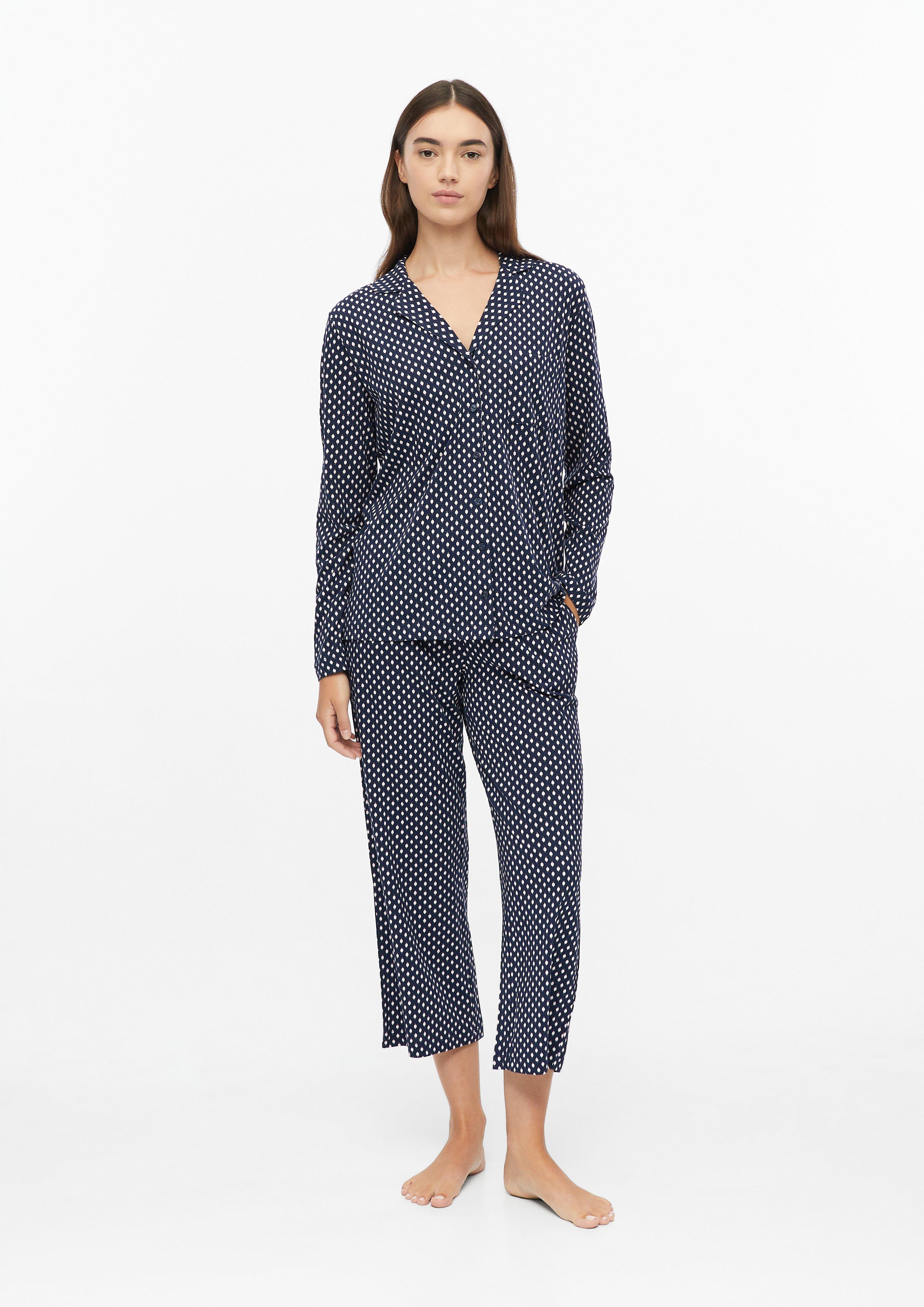 Pantalon de pyjama à imprimé graphique en bleu marine de s.Oliver
