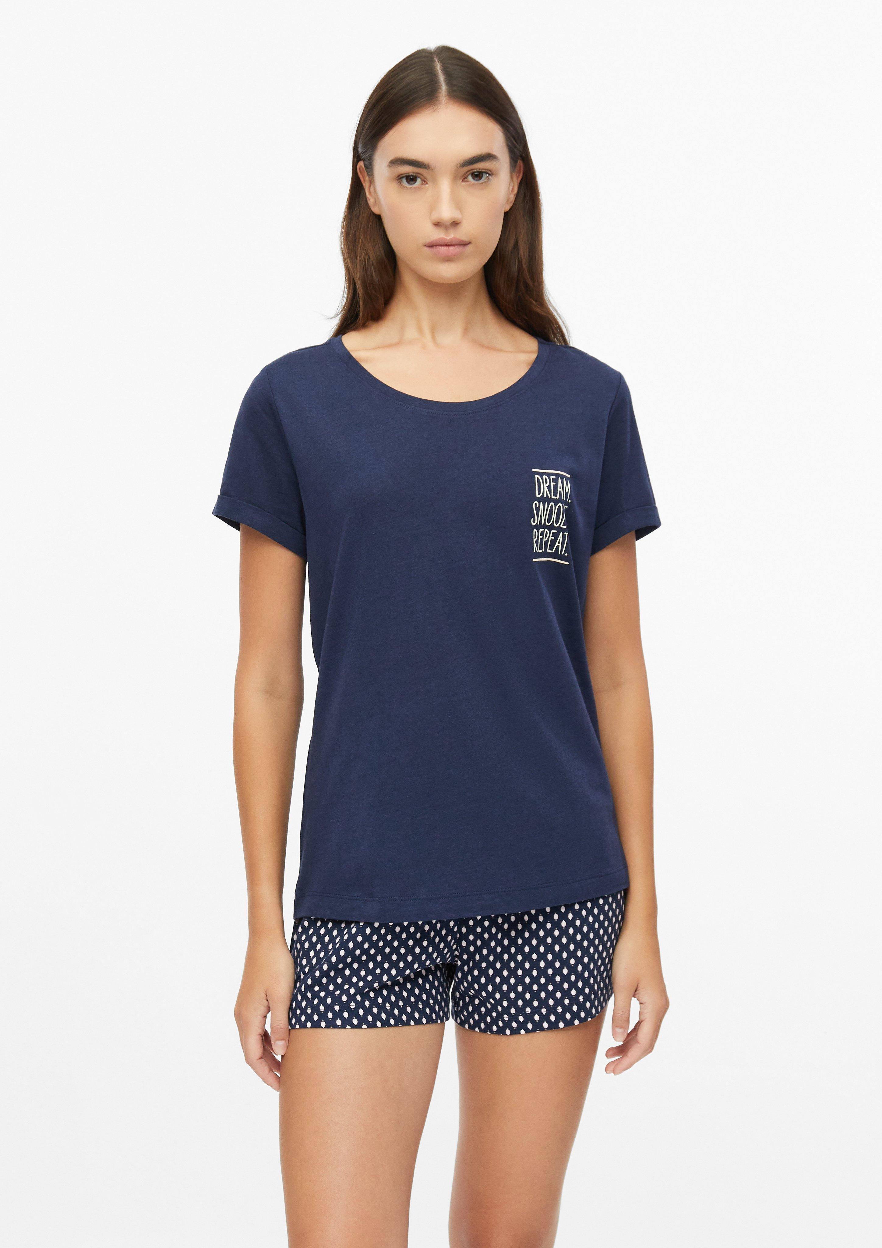 Haut de pyjama avec inscription en bleu marine de s.Oliver