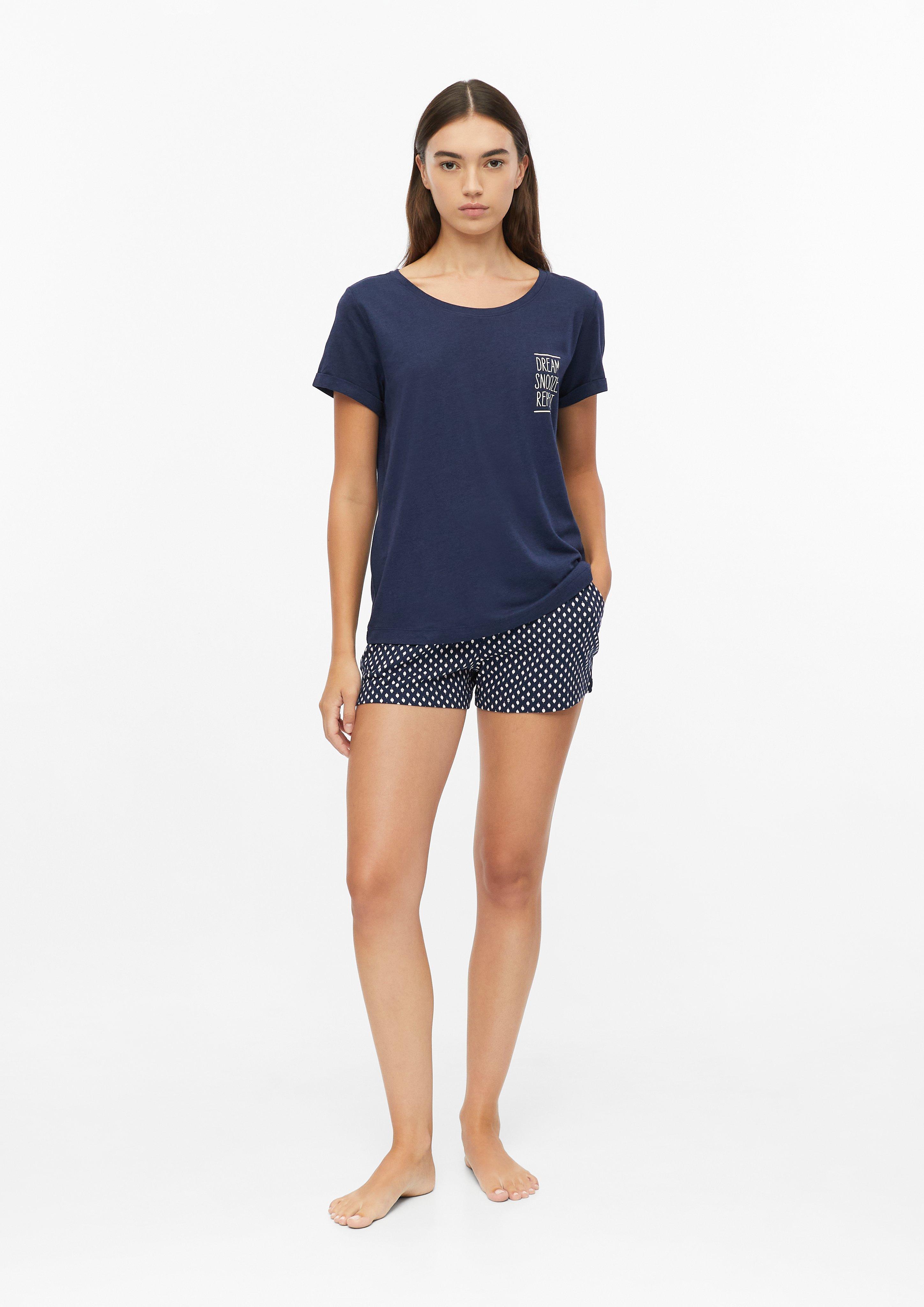 Pantalon de pyjama à imprimé intégral en bleu marine de s.Oliver