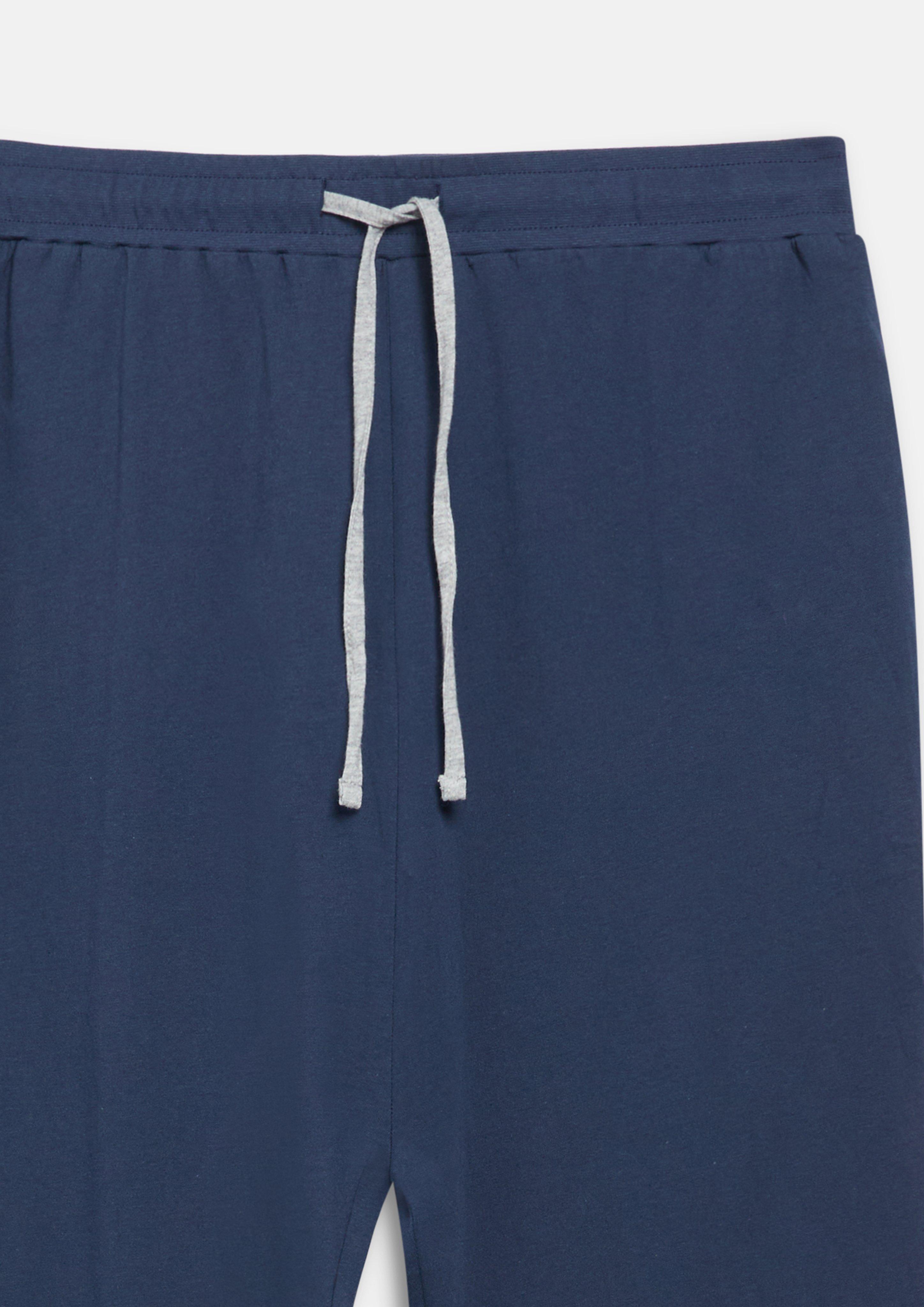 Heren Effen pyjamabroek in blauw van s.Oliver