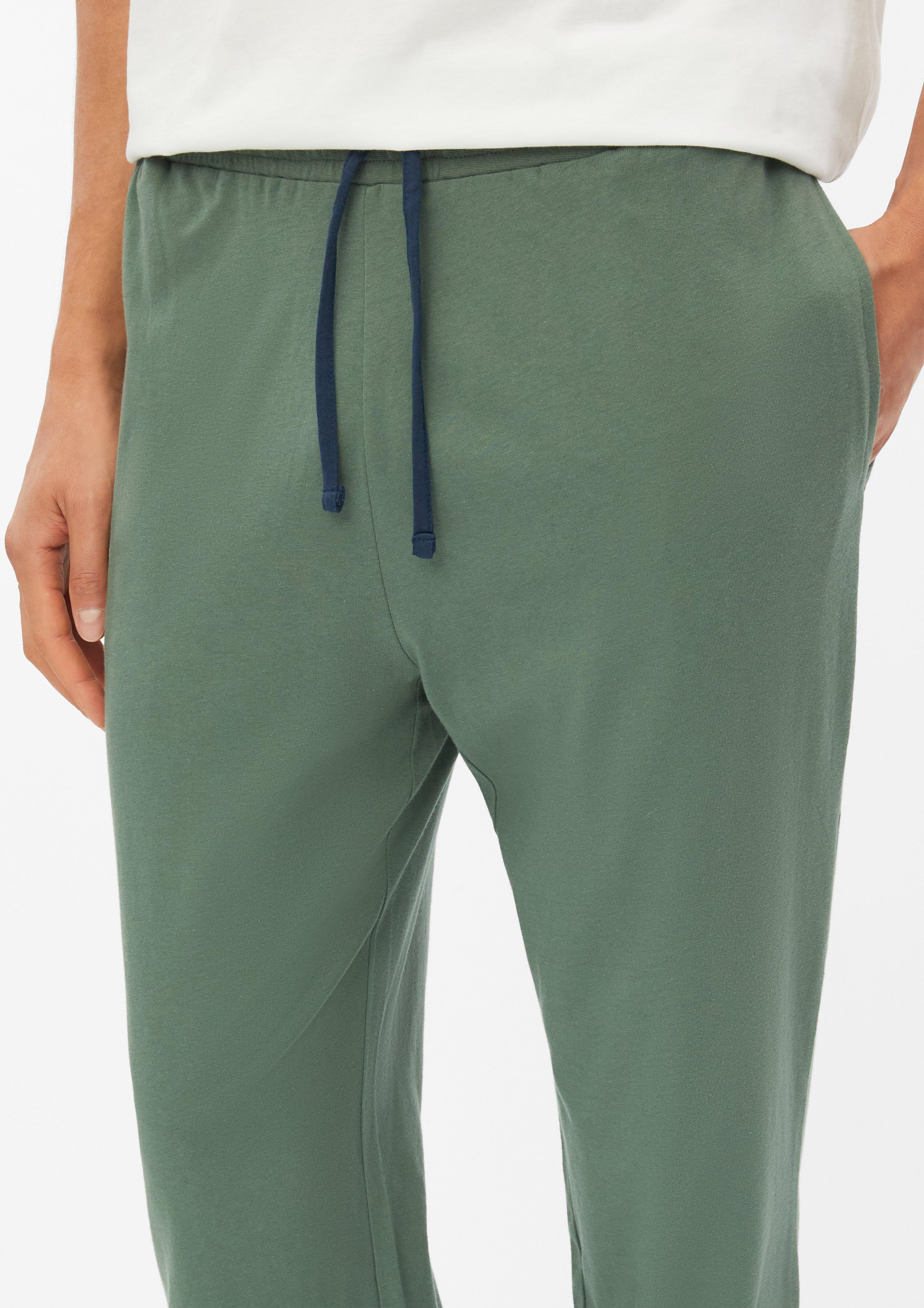 Men Solid-Color Pajama Pants in green by s.Oliver