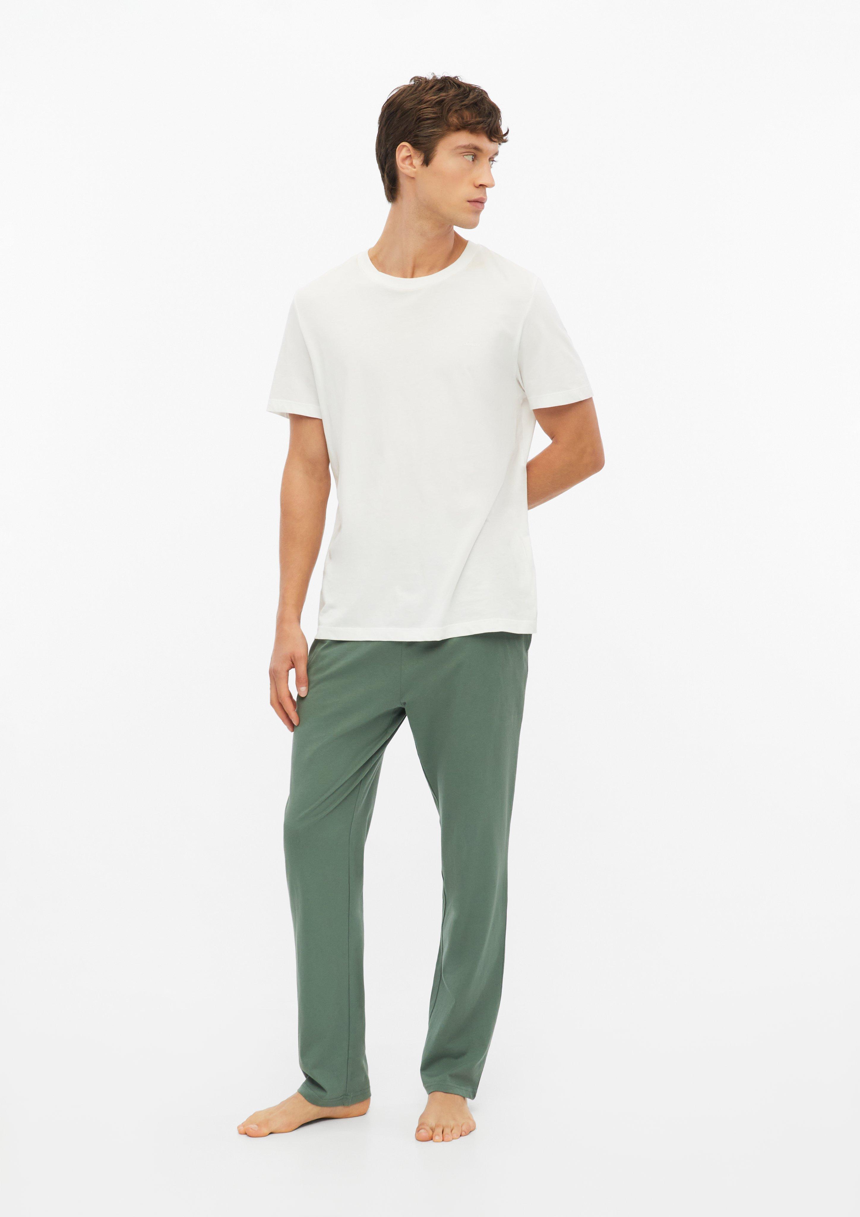 Men Solid-Color Pajama Pants in green by s.Oliver