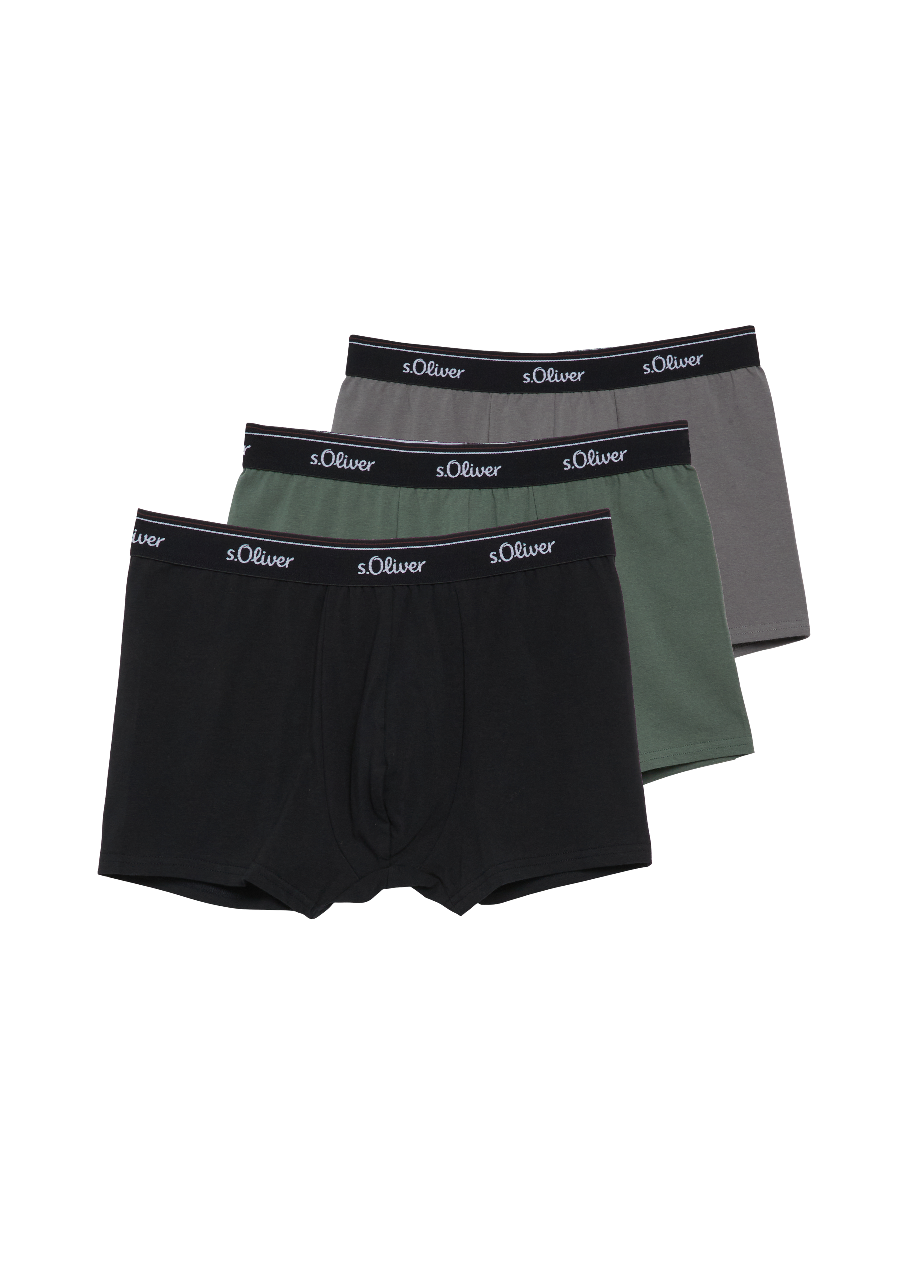 Set van 3 effen boxershorts